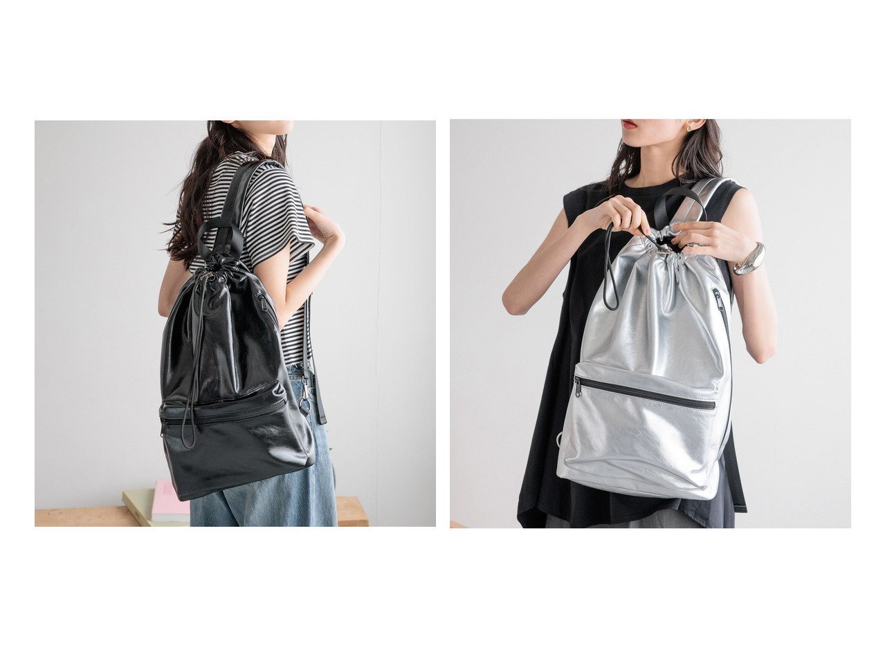 【LOWRYS FARM/ローリーズファーム】のBIGワンショルダーBAG 【プチプライス、格安、低価格 人気通販 コーディネート通販】おすすめ！人気、トレンド、レディースファッションの通販 おすすめ人気トレンドファッション通販アイテム インテリア・キッズ・メンズ・レディースファッション・服の通販 founy(ファニー) 　ファッション　Fashion　レディースファッション　WOMEN　バッグ　Bag　ショルダー　Shoulder　ジップ　Zip　リュック　Ruck Sack　ブラック系　Black　ゴールド系　Gold　|ID:crp329100000187982