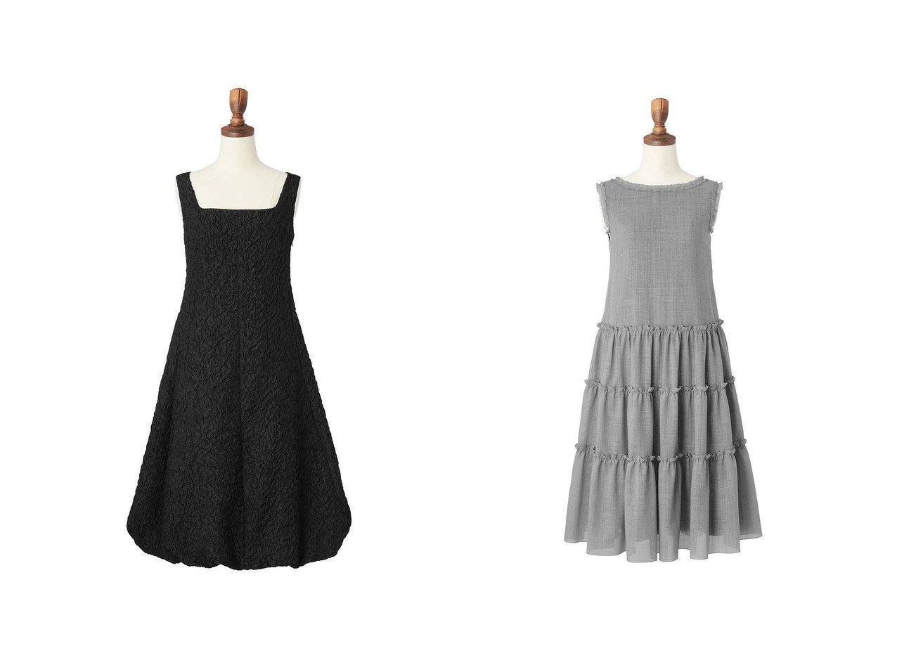 【DAISY LIN/デイジーリン】の2WAY Afternoon Dress&Dress さらさら Millefeuille ミモレ 【ワンピース、ドレス 人気通販 コーディネート通販】おすすめ！人気、トレンド、レディースファッションの通販 おすすめ人気トレンドファッション通販アイテム インテリア・キッズ・メンズ・レディースファッション・服の通販 founy(ファニー) 　ファッション　Fashion　レディースファッション　WOMEN　ワンピース　Dress　ドレス　Party Dresses　チュニック　Tunic　シェイプ　Shape　ジャカード　Jacquard　スクエア　Square　チュニック　Tunic　デコルテ　Decolletage　ドレス　Dress　バルーン　Balloon　ミモレ　Mimore　NEW・新作・新着・新入荷　New Arrivals　旅行　Travel　ウォッシャブル　Washable　エレガント 上品　Elegant　サテン　Satin　ストレッチ　Stretch　バランス　Balance　フリル　Frills　夏　Summer　ブラック系　Black　ベージュ系　Beige　ブルー系　Blue　グレー系　Gray　|ID:crp329100000188038