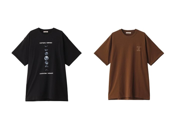 【STUDIO R330/ステュディオ アール スリーサーティー】の【UNISEX】 OPEN MIND OPEN HEART グラフィックTシャツ&【UNISEX】 PEACE OF MIND グラフィックTシャツ 【人気通販 コーディネート通販】おすすめ！人気、トレンド、レディースファッションの通販    おすすめ人気トレンドファッション通販アイテム インテリア・キッズ・メンズ・レディースファッション・服の通販 founy(ファニー) https://founy.com/ ファッション Fashion レディースファッション WOMEN トップス・カットソー Tops/Tshirt シャツ/ブラウス Shirts/Blouses ロング / Tシャツ T-Shirts カットソー Cut and Sewn ユニセックス Unisex グラフィック Graphic コレクション Collection ショート Short スリーブ Sleeve センター Center デニム Denim 定番 Standard NEW・新作・新着・新入荷 New Arrivals |ID:crp329100000188559