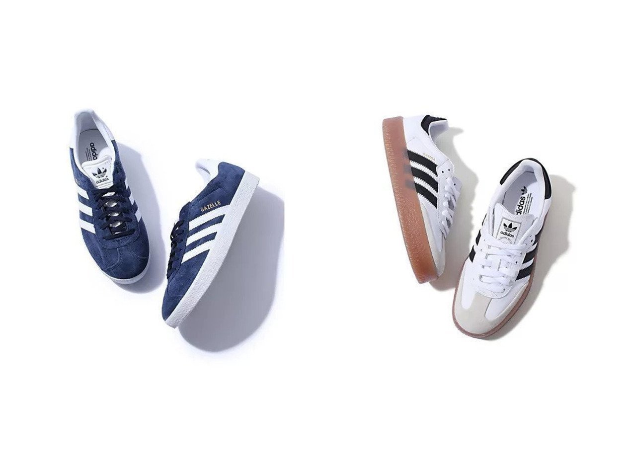 【Juze/ジュゼ】のadidas SANBE W【公式サイト・1部店舗限定】&adidas GAZELLE【J aDoRe JUN ONLINE限定】 【シューズ・靴 人気通販 コーディネート通販】おすすめ！人気、トレンド、レディースファッションの通販    おすすめ人気トレンドファッション通販アイテム インテリア・キッズ・メンズ・レディースファッション・服の通販 founy(ファニー) 　ファッション　Fashion　レディースファッション　WOMEN　2024年　2024　2024春夏・S/S　Ss,Spring/Summer,2024　S/S・春夏　Ss・Spring/Summer　サッカー　Soccer　シューズ　Shoes　スニーカー　Sneakers　夏　Summer　定番　Standard　春　Spring　ブルー系　Blue　ブラック系　Black　|ID:crp329100000188625