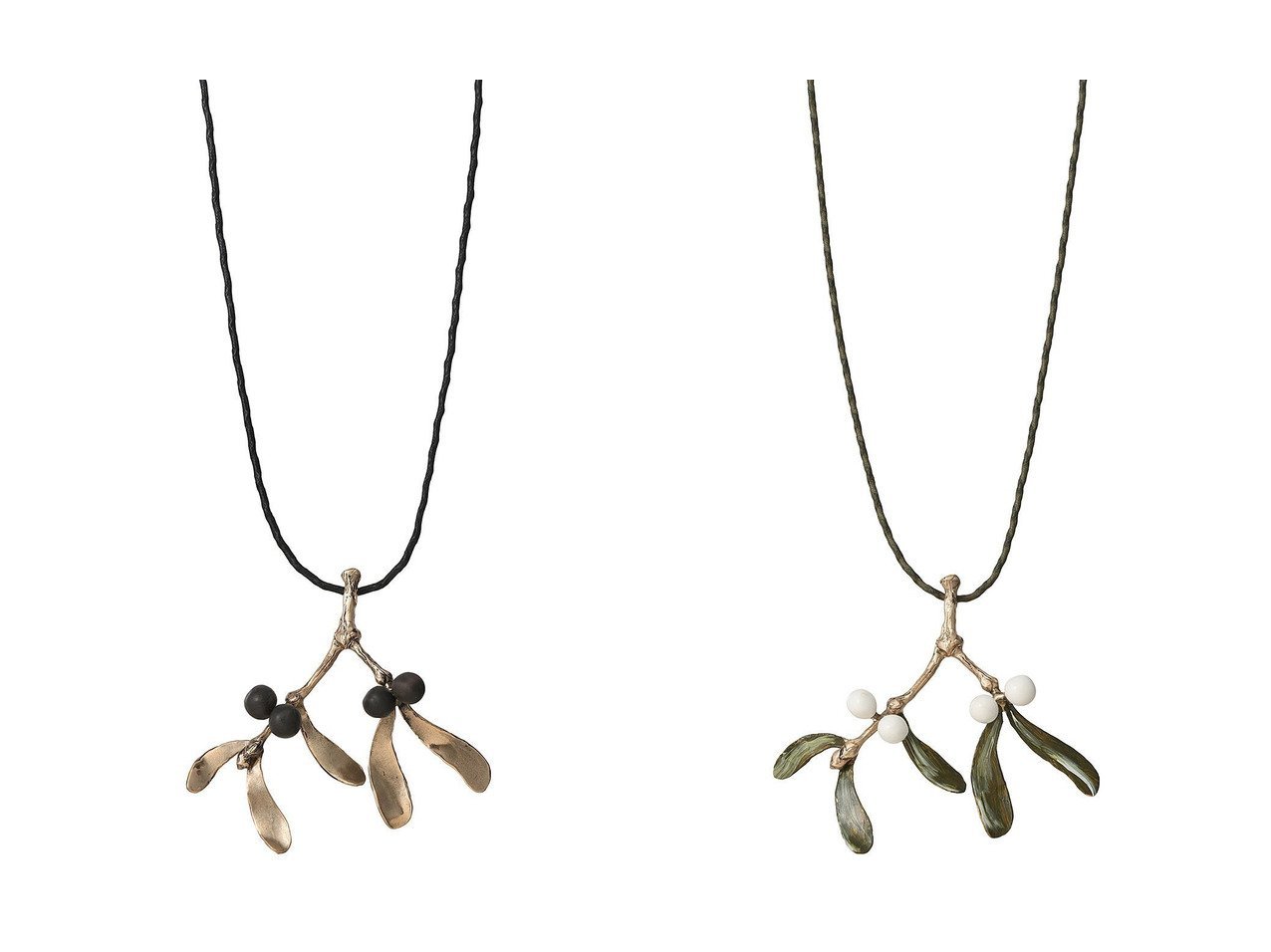 【PLAIN PEOPLE/プレインピープル】の【RENARD BIJOUX】mistletoeネックレス 【アクセサリー、ジュエリー 人気通販 コーディネート通販】おすすめ！人気、トレンド、レディースファッションの通販    おすすめ人気トレンドファッション通販アイテム インテリア・キッズ・メンズ・レディースファッション・服の通販 founy(ファニー) 　ファッション　Fashion　レディースファッション　WOMEN　ジュエリー　Jewelry　ネックレス　Necklaces　2024年　2024　2024-2025秋冬・A/W　Aw/Autumn/Winter/Fw/Fall/2024-2025　A/W・秋冬　Aw・Autumn/Winter・Fw・Fall-Winter　ネックレス　Necklace　モチーフ　Motif　グリーン系　Green　ブラック系　Black　|ID:crp329100000189007