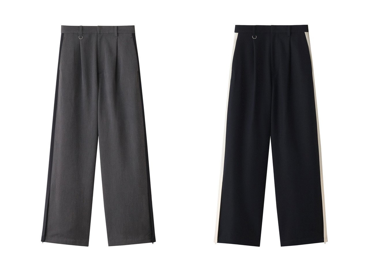 【MANOF/マノフ】のSIDE LINE PANTS パンツ 【パンツ人気通販 コーディネート通販】おすすめ！人気、トレンド、レディースファッションの通販   おすすめ人気トレンドファッション通販アイテム インテリア・キッズ・メンズ・レディースファッション・服の通販 founy(ファニー) 　ファッション　Fashion　レディースファッション　WOMEN　パンツ　Pants　2024年　2024　2024-2025秋冬・A/W　Aw/Autumn/Winter/Fw/Fall/2024-2025　A/W・秋冬　Aw・Autumn/Winter・Fw・Fall-Winter　スポーティ　Sporty　スリット　Slit　トレンド　Trend　ワイド　Wide　人気　Popularity　ブルー系　Blue　グレー系　Gray　|ID:crp329100000189228