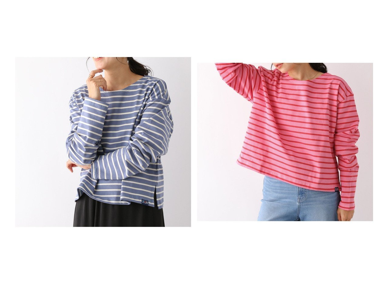 【LEPSIM LOWRYS FARM/レプシィム ローリーズファーム】の【BRETON STRIPE】クロプトプルオーバー 【プチプライス、格安、低価格 人気通販 コーディネート通販】おすすめ！人気、トレンド、レディースファッションの通販   おすすめ人気トレンドファッション通販アイテム インテリア・キッズ・メンズ・レディースファッション・服の通販 founy(ファニー) 　ファッション　Fashion　レディースファッション　WOMEN　トップス・カットソー　Tops/Tshirt　プルオーバー　Pullover　おすすめ　Recommend　カットソー　Cut And Sew　クロップド　Cropped　シンプル　Simple　ボーダー　Border　ミリタリー　Military　定番　Standard　オレンジ系　Orange　|ID:crp329100000189415