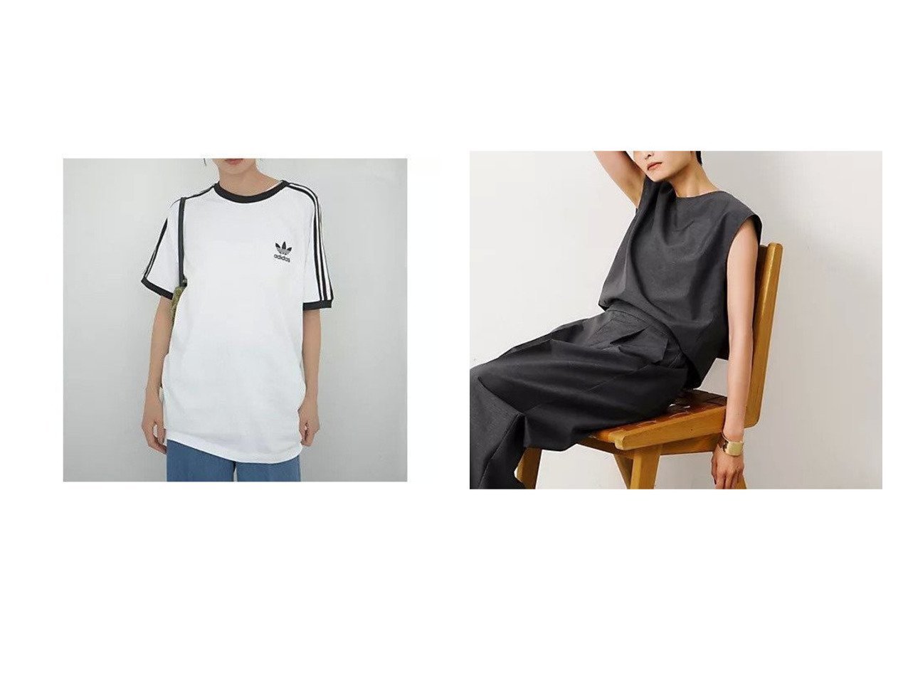 【VIS/ビス】の【adidas】 3-STRIPES TEE【公式サイト/一部店舗限定】&【OPAQUE.CLIP/オペークドットクリップ】のリネンライクオールインワン【洗濯機洗い可】 【プチプライス、格安、低価格 人気通販 コーディネート通販】おすすめ！人気、トレンド、レディースファッションの通販   おすすめ人気トレンドファッション通販アイテム インテリア・キッズ・メンズ・レディースファッション・服の通販 founy(ファニー) 　ファッション　Fashion　レディースファッション　WOMEN　ワンピース　Dress　オールインワン ワンピース　All In One Dress　春　Spring　秋　Autumn/Fall　スリム　Slim　デニム　Denim　ビンテージ　Vintage　フィット　Fit　メンズ　Mens　S/S・春夏　Ss・Spring/Summer　おすすめ　Recommend　夏　Summer　2024年　2024　2024春夏・S/S　Ss,Spring/Summer,2024　インナー　Inner　ギャザー　Gather　スマート　Smart　センター　Center　ノースリーブ　No Sleeve　ポケット　Pocket　ワイド　Wide　人気　Popularity　ホワイト系　White　ブラック系　Black　グレー系　Gray　|ID:crp329100000189803