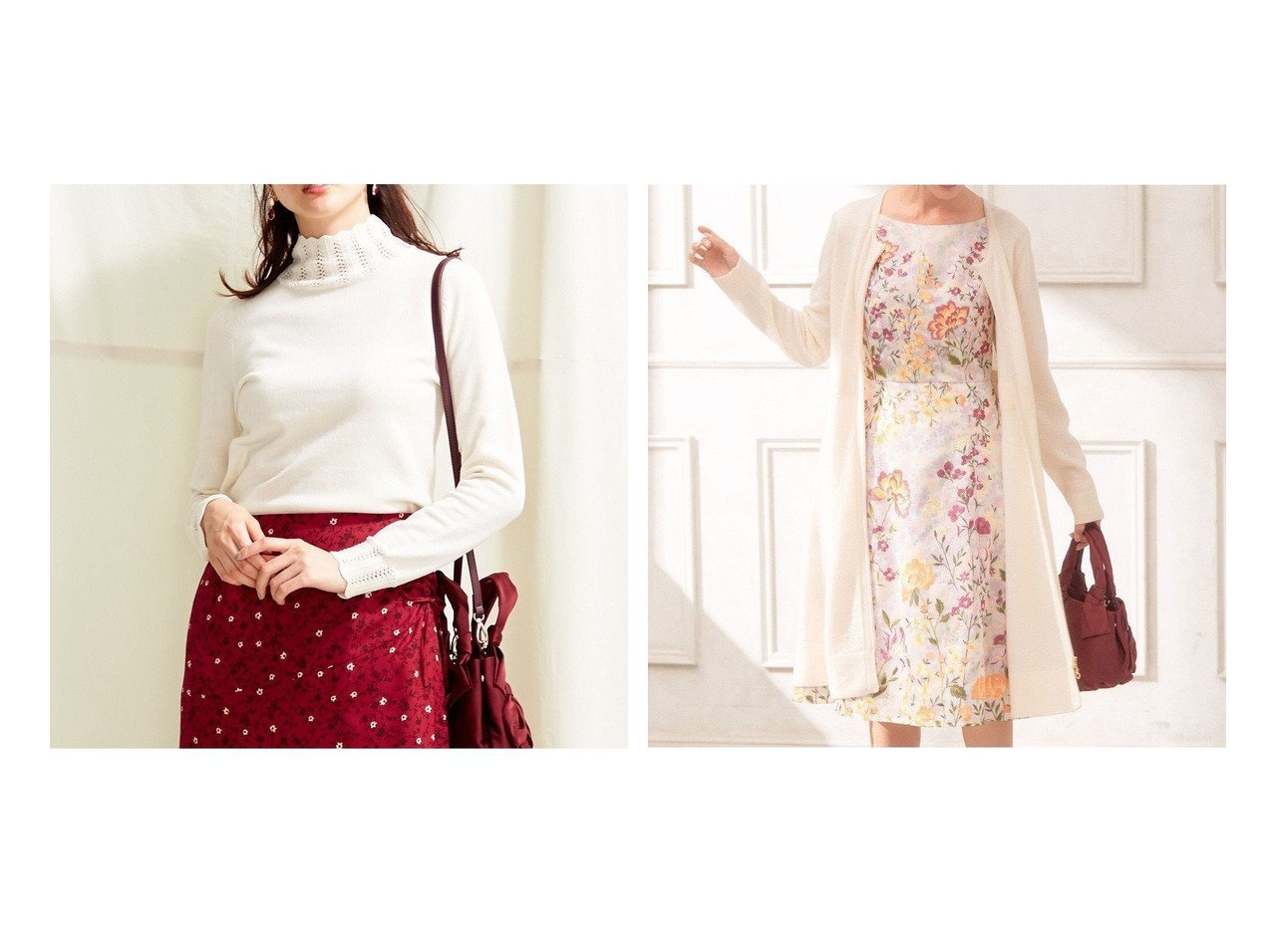 【TOCCA/トッカ】の【洗える!】【TOCCA LAVENER】Lace Turtle Knit ニット&【洗える!】CASHMERE LONG カーディガン 【トップス、カットソー 人気通販 コーディネート通販】おすすめ！人気、トレンド、レディースファッションの通販   おすすめ人気トレンドファッション通販アイテム インテリア・キッズ・メンズ・レディースファッション・服の通販 founy(ファニー) 　ファッション　Fashion　レディースファッション　WOMEN　トップス・カットソー　Tops/Tshirt　ニット　Knit Tops　カーディガン　Cardigans　A/W・秋冬　Aw・Autumn/Winter・Fw・Fall-Winter　S/S・春夏　Ss・Spring/Summer　セーター　Sweater　夏　Summer　洗える　Washable　雑誌　Magazine　カシミヤ　Cashmere　カーディガン　Cardigan　イエロー系　Yellow　ブラック系　Black　グリーン系　Green　|ID:crp329100000190012