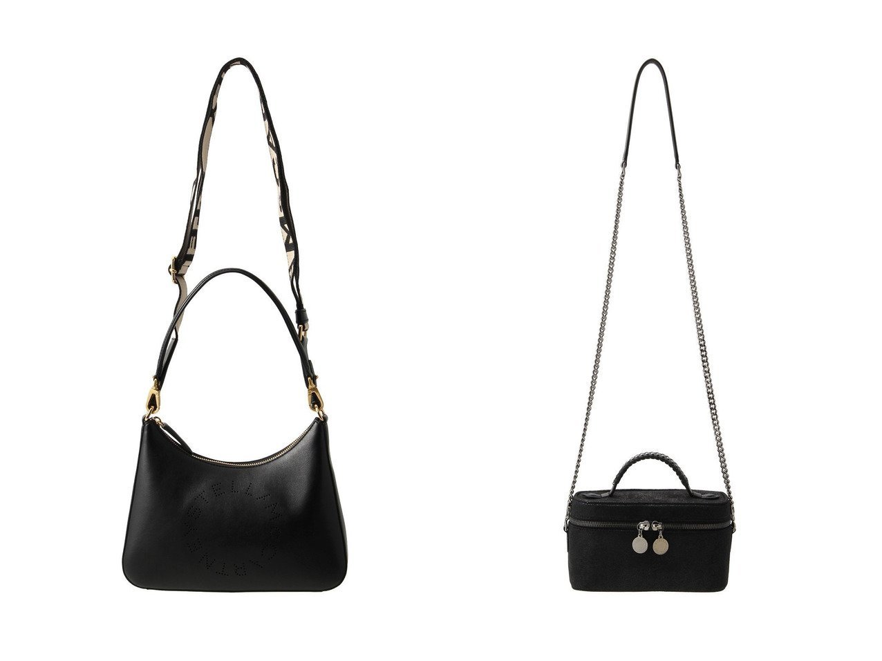 【STELLA McCARTNEY/ステラ マッカートニー】のFalabella バニティケース&Stella Logo パンチング2wayショルダーバッグ 【バッグ・鞄 人気通販 コーディネート通販】おすすめ！人気、トレンド、レディースファッションの通販   おすすめ人気トレンドファッション通販アイテム インテリア・キッズ・メンズ・レディースファッション・服の通販 founy(ファニー) 　ファッション　Fashion　レディースファッション　WOMEN　バッグ　Bag　2024年　2024　2024-2025秋冬・A/W　Aw/Autumn/Winter/Fw/Fall/2024-2025　A/W・秋冬　Aw・Autumn/Winter・Fw・Fall-Winter　オケージョン　Occasion　スポーティ　Sporty　エレガント 上品　Elegant　ブラック系　Black　|ID:crp329100000190051