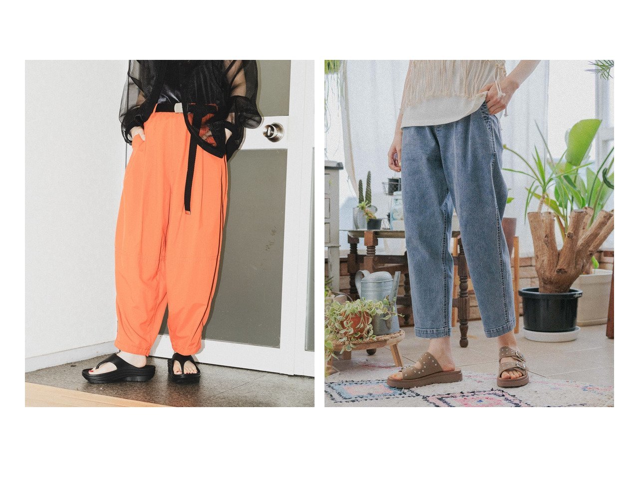 【niko and/ニコアンド】のストレッチテーパードパンツ&MODE NORM CORE シャカバルーンボリュームパンツ【先行 】 【 プチプライス、格安、低価格 人気通販 コーディネート通販】おすすめ！人気、トレンド、レディースファッションの通販   おすすめ人気トレンドファッション通販アイテム インテリア・キッズ・メンズ・レディースファッション・服の通販 founy(ファニー) 　ファッション　Fashion　レディースファッション　WOMEN　パンツ　Pants　2024年　2024　2024春夏・S/S　Ss,Spring/Summer,2024　おすすめ　Recommend　バルーン　Balloon　フェミニン　Feminine　リラックス　Relax　ワイド　Wide　人気　Popularity　夏　Summer　軽量　Lightweight　シンプル　Simple　デニム　Denim　定番　Standard　楽ちん　Easy　ピンク系　Pink　グレー系　Gray　ブラック系　Black　ベージュ系　Beige　イエロー系　Yellow　|ID:crp329100000190129