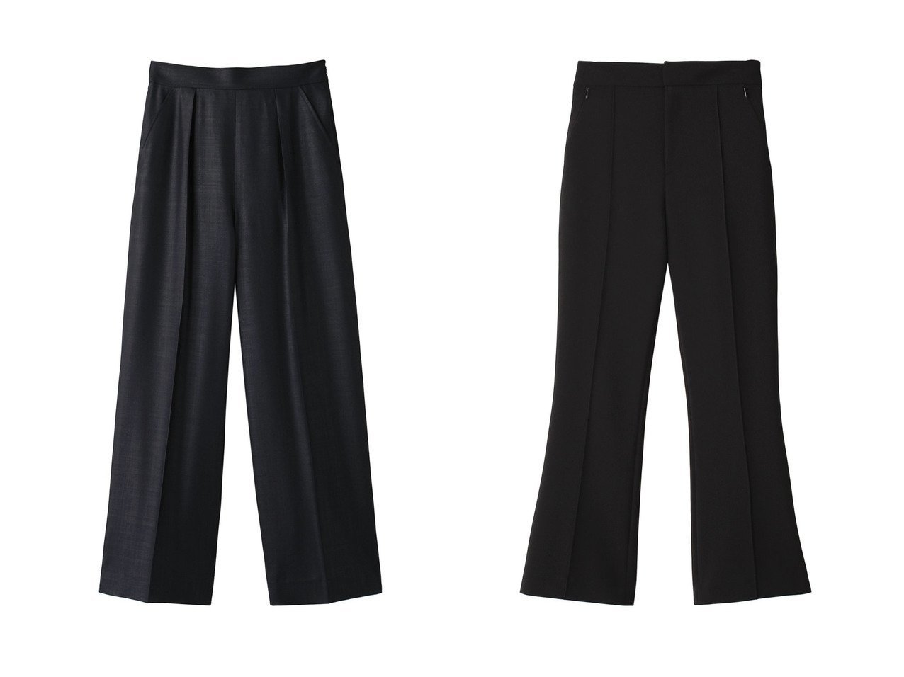 【FOXEY/フォクシー】のMIRELLE&VIVANT PANTS 【パンツ 人気通販 コーディネート通販】おすすめ！人気、トレンド、レディースファッションの通販   おすすめ人気トレンドファッション通販アイテム インテリア・キッズ・メンズ・レディースファッション・服の通販 founy(ファニー) 　ファッション　Fashion　レディースファッション　WOMEN　パンツ　Pants　エレガント 上品　Elegant　ストレート　Straight　センター　Center　ボトム　Bottom　ワイド　Wide　ビジネス 仕事 通勤　Business　NEW・新作・新着・新入荷　New Arrivals　ブルー系　Blue　ブラック系　Black　|ID:crp329100000190168