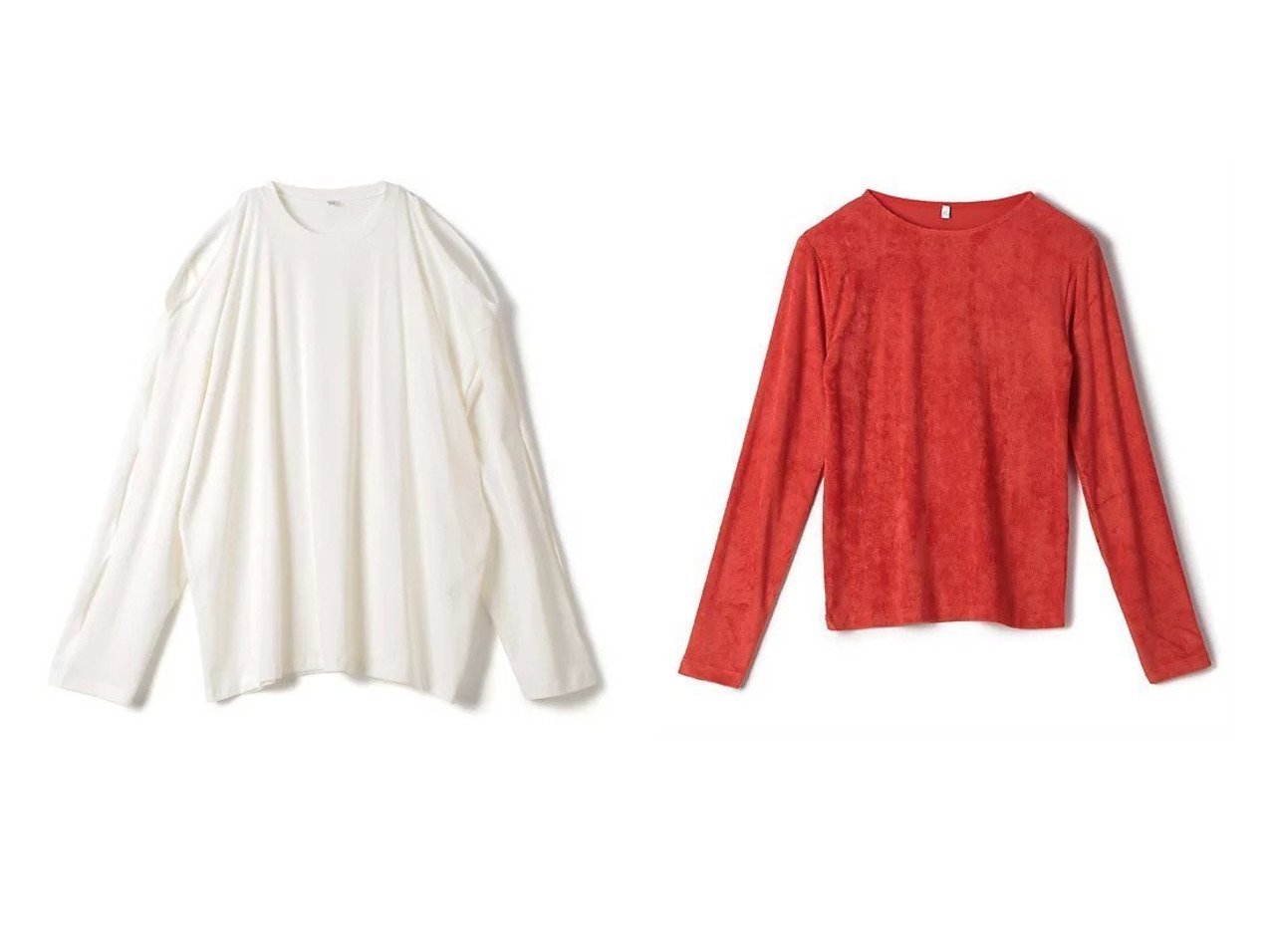 【Baserange/ベースレンジ】のPIN LONG SLEEVE&OMO LONG SLEEVE 【トップス、カットソー 人気通販 コーディネート通販】おすすめ！人気、トレンド、レディースファッションの通販   おすすめ人気トレンドファッション通販アイテム インテリア・キッズ・メンズ・レディースファッション・服の通販 founy(ファニー) 　ファッション　Fashion　レディースファッション　WOMEN　トップス・カットソー　Tops/Tshirt　2024年　2024　2024-2025秋冬・A/W　Aw/Autumn/Winter/Fw/Fall/2024-2025　スリット　Slit　スリーブ　Sleeve　リラックス　Relax　ロング　Long　洗える　Washable　オレンジ系　Orange　|ID:crp329100000190268