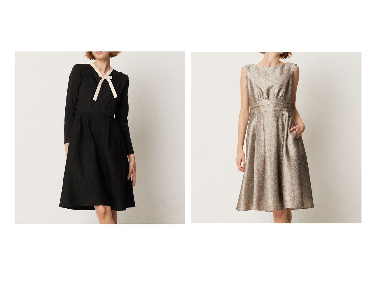 【TOCCA/トッカ】の【洗える!】BAR RIBBON KNIT DRESS ニットドレス&【消臭・洗える!】DREAMINGLY ドレス 【ワンピース、ドレス 人気通販 コーディネート通販】おすすめ！人気、トレンド、レディースファッションの通販   おすすめ人気トレンドファッション通販アイテム インテリア・キッズ・メンズ・レディースファッション・服の通販 founy(ファニー) 　ファッション　Fashion　レディースファッション　WOMEN　ワンピース　Dress　ドレス　Party Dresses　ニットワンピース　Knit Dresses　NEW・新作・新着・新入荷　New Arrivals　A/W・秋冬　Aw・Autumn/Winter・Fw・Fall-Winter　ドレス　Dress　リボン　Ribbon　洗える　Washable　ブラック系　Black　イエロー系　Yellow　ブルー系　Blue　シルバー系　Silver　|ID:crp329100000190616