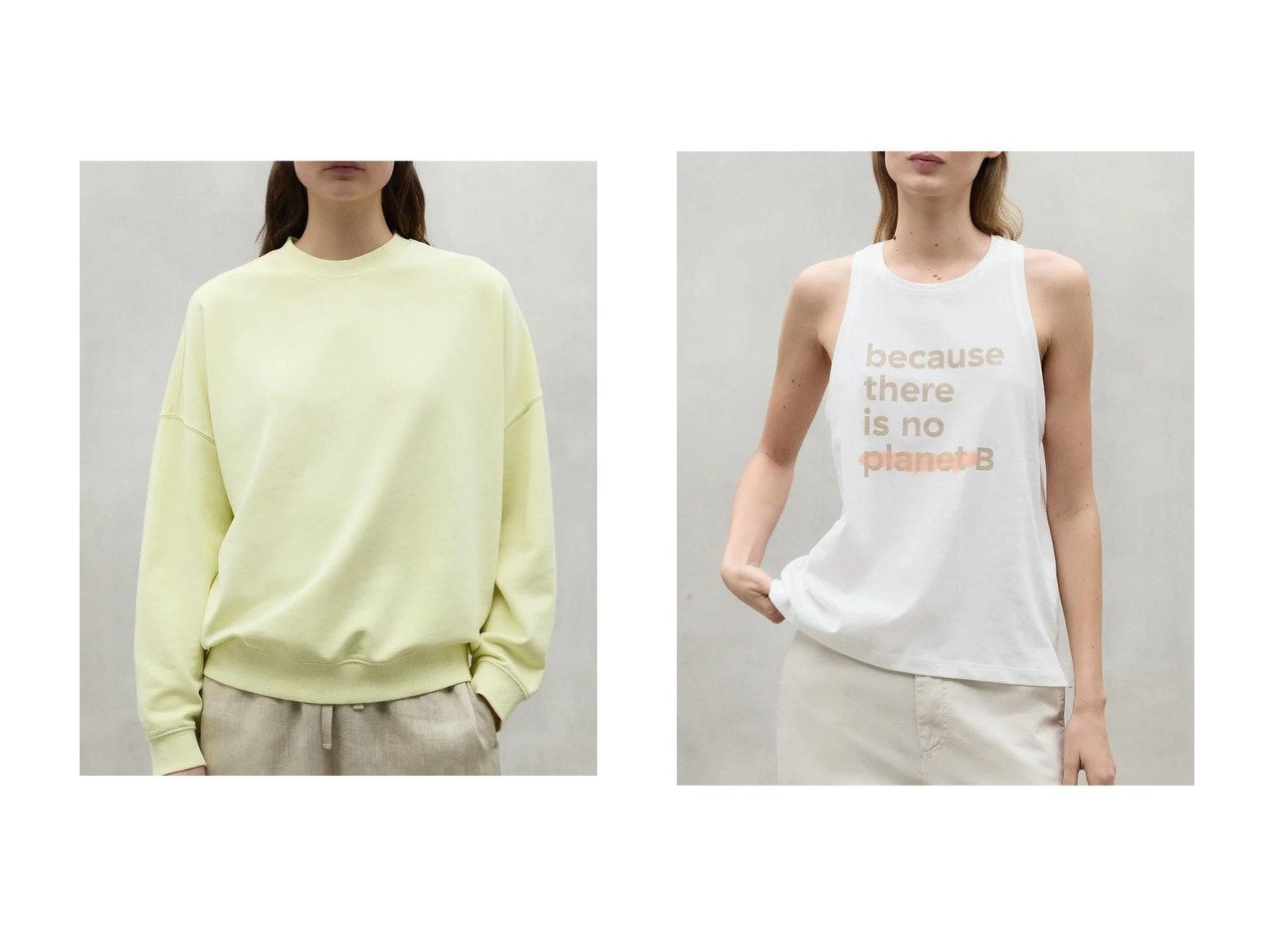 【ECOALF/エコアルフ】のBOGEN スウェット プルオーバー BOGEN SWEATSHIRT WOMAN&UNDERLINED タンクトップ UNDERLINED T-SHIRT WOMAN 【 人気通販 コーディネート通販】おすすめ！人気、トレンド、レディースファッションの通販   おすすめ人気トレンドファッション通販アイテム インテリア・キッズ・メンズ・レディースファッション・服の通販 founy(ファニー) 　ファッション　Fashion　レディースファッション　WOMEN　トップス・カットソー　Tops/Tshirt　シャツ/ブラウス　Shirts/Blouses　パーカ　Sweats　ロング / Tシャツ　T-Shirts　プルオーバー　Pullover　スウェット　Sweat　カットソー　Cut and Sewn　キャミソール / ノースリーブ　No Sleeves　なめらか　Smooth　ショルダー　Shoulder　シンプル　Simple　スウェット　Sweat　トレンド　Trend　ドロップ　Drop　リラックス　Relax　再入荷　Restock/Back In Stock/Re Arrival　イエロー系　Yellow　ブルー系　Blue　ホワイト系　White　グレー系　Gray　|ID:crp329100000190630