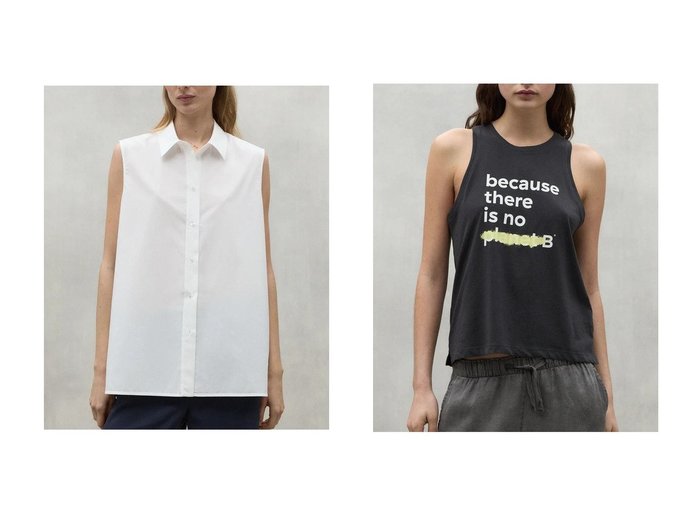 【ECOALF/エコアルフ】のUNDERLINED タンクトップ UNDERLINED T-SHIRT WOMAN&ANNA ノースリーブ シャツ ANNA SHIRT WOMAN 【 人気通販 コーディネート通販】おすすめ！人気、トレンド、レディースファッションの通販   おすすめ人気トレンドファッション通販アイテム 人気、トレンドファッション・服の通販 founy(ファニー) 　ファッション　Fashion　レディースファッション　WOMEN　トップス・カットソー　Tops/Tshirt　キャミソール / ノースリーブ　No Sleeves　シャツ/ブラウス　Shirts/Blouses　ロング / Tシャツ　T-Shirts　カットソー　Cut and Sewn　なめらか　Smooth　インナー　Inner　キャミソール　Camisole　コレクション　Collection　タンク　Tank　再入荷　Restock/Back In Stock/Re Arrival　コンパクト　Compact　サマー　Summer　シンプル　Simple　スリット　Slit　ノースリーブ　No Sleeve　エレガント 上品　Elegant　夏　Summer　|ID:crp329100000190631