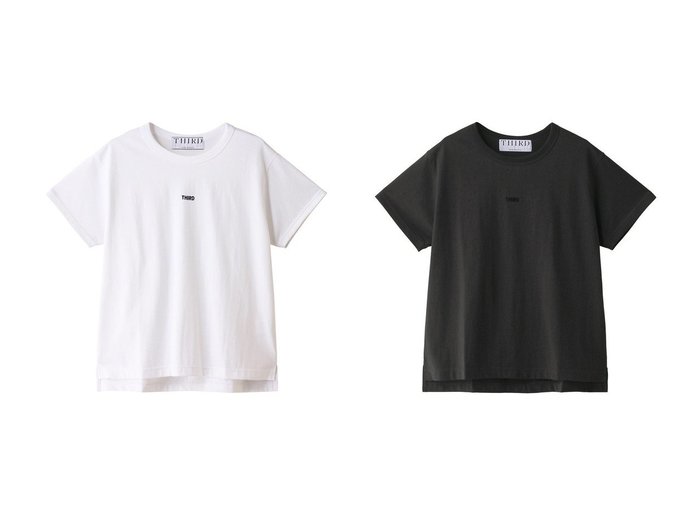 【THIRD MAGAZINE/サードマガジン】のフロッキーロゴTシャツ 【トップス、カットソー 人気通販 コーディネート通販】おすすめ！人気、トレンド、レディースファッションの通販   おすすめ人気トレンドファッション通販アイテム 人気、トレンドファッション・服の通販 founy(ファニー) 　ファッション　Fashion　レディースファッション　WOMEN　トップス・カットソー　Tops/Tshirt　シャツ/ブラウス　Shirts/Blouses　ロング / Tシャツ　T-Shirts　カットソー　Cut and Sewn　2024年　2024　2024-2025秋冬・A/W　Aw/Autumn/Winter/Fw/Fall/2024-2025　A/W・秋冬　Aw・Autumn/Winter・Fw・Fall-Winter　おすすめ　Recommend　インナー　Inner　ショート　Short　シンプル　Simple　スリーブ　Sleeve　半袖　Short Sleeve　|ID:crp329100000190778