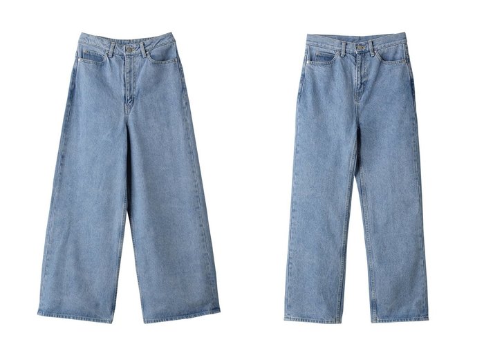 【MIDIUMISOLID/ミディウミソリッド】のhi-waist wide denim デニム&hi-waist straight denim デニム 【パンツ  人気通販 コーディネート通販】おすすめ！人気、トレンド、レディースファッションの通販   おすすめ人気トレンドファッション通販アイテム インテリア・キッズ・メンズ・レディースファッション・服の通販 founy(ファニー) https://founy.com/ ファッション Fashion レディースファッション WOMEN パンツ Pants デニムパンツ Denim Pants おすすめ Recommend ストレッチ Stretch ダメージ Damage デニム Denim トレンド Trend ワイド Wide エレガント 上品 Elegant 定番 Standard NEW・新作・新着・新入荷 New Arrivals |ID:crp329100000190860