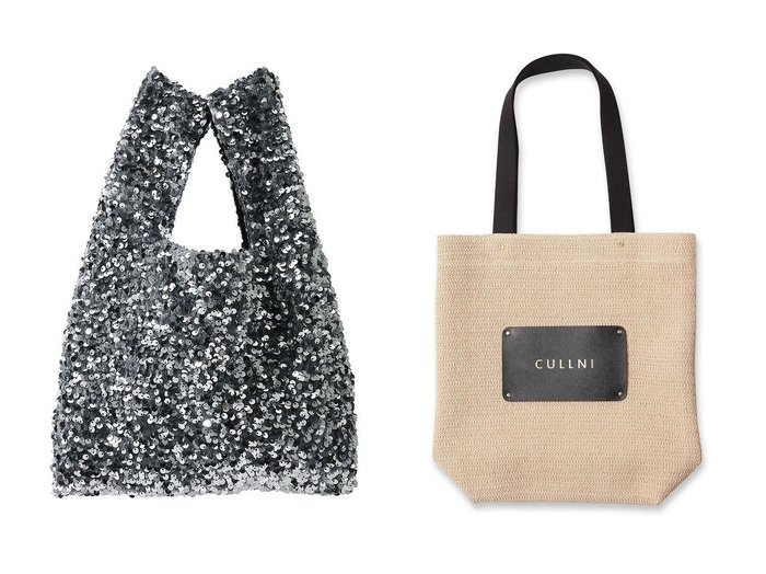 【CULLNI/クルニ】の【UNISEX】Jute Like Eco トートバッグ&【allureville/アルアバイル】のスパンコールバッグ 【バッグ・鞄  人気通販 コーディネート通販】おすすめ！人気、トレンド、レディースファッションの通販   おすすめ人気トレンドファッション通販アイテム 人気、トレンドファッション・服の通販 founy(ファニー) 　ファッション　Fashion　レディースファッション　WOMEN　バッグ　Bag　2024年　2024　2024-2025秋冬・A/W　Aw/Autumn/Winter/Fw/Fall/2024-2025　A/W・秋冬　Aw・Autumn/Winter・Fw・Fall-Winter　おすすめ　Recommend　コンパクト　Compact　スパンコール　Sequins　ハンドバッグ　Handbag　ユニセックス　Unisex　|ID:crp329100000190912