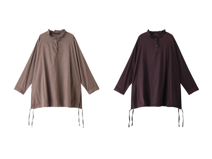 【mizuiro ind/ミズイロ インド】のgather neck shirt シャツ 【トップス、カットソー  人気通販 コーディネート通販】おすすめ！人気、トレンド、レディースファッションの通販   おすすめ人気トレンドファッション通販アイテム 人気、トレンドファッション・服の通販 founy(ファニー) 　ファッション　Fashion　レディースファッション　WOMEN　トップス・カットソー　Tops/Tshirt　シャツ/ブラウス　Shirts/Blouses　2024年　2024　2024-2025秋冬・A/W　Aw/Autumn/Winter/Fw/Fall/2024-2025　A/W・秋冬　Aw・Autumn/Winter・Fw・Fall-Winter　シアー　Sheer　スリーブ　Sleeve　チュニック　Tunic　バルーン　Balloon　ロング　Long　人気　Popularity　|ID:crp329100000190968