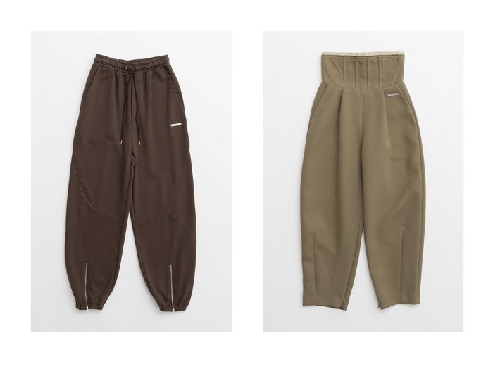 【PRANK PROJECT/プランク プロジェクト】のラウンドカットスウェットパンツ Round Cut Sweatpants&ハイウエストバルーンパンツ High Waist Balloon Pants 【  人気通販 コーディネート通販】おすすめ！人気、トレンド、レディースファッションの通販   おすすめ人気トレンドファッション通販アイテム 人気、トレンドファッション・服の通販 founy(ファニー) 　ファッション　Fashion　レディースファッション　WOMEN　パンツ　Pants　2024年　2024　2024-2025秋冬・A/W　Aw/Autumn/Winter/Fw/Fall/2024-2025　A/W・秋冬　Aw・Autumn/Winter・Fw・Fall-Winter　ストレッチ　Stretch　スリット　Slit　おすすめ　Recommend　カッティング　Cutting　ジップ　Zip　パーカー　Hoodie　ラウンド　Round　|ID:crp329100000191040