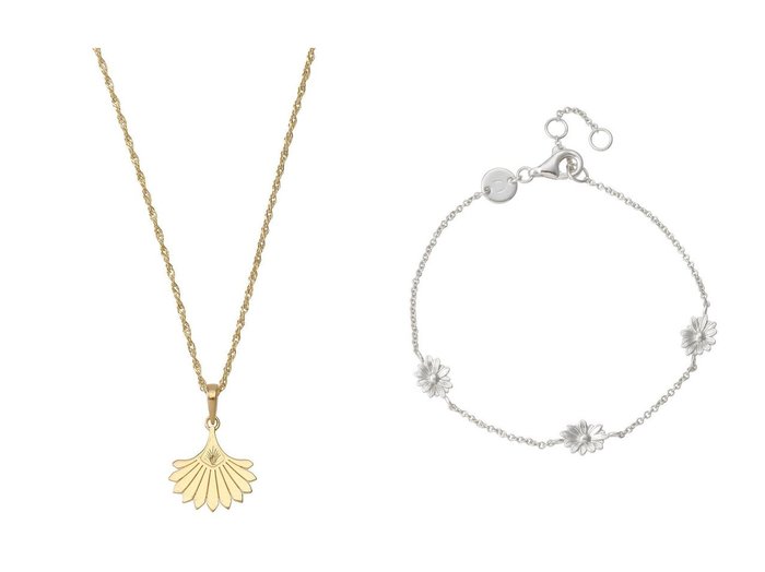 【DAISY LONDON/デイジー ロンドン】のDAISY CHAIN FLOWER ブレスレット&PALM FAN ネックレス_GOLD 【 アクセサリー、ジュエリー 人気通販 コーディネート通販】おすすめ！人気、トレンド、レディースファッションの通販   おすすめ人気トレンドファッション通販アイテム インテリア・キッズ・メンズ・レディースファッション・服の通販 founy(ファニー) https://founy.com/ ファッション Fashion レディースファッション WOMEN ジュエリー Jewelry ブレスレット Bracelets バングル Bangles ネックレス Necklaces 2024年 2024 2024-2025秋冬・A/W Aw/Autumn/Winter/Fw/Fall/2024-2025 A/W・秋冬 Aw・Autumn/Winter・Fw・Fall-Winter クール Cool コレクション Collection シルバー Silver ブレスレット Bracelet エレガント 上品 Elegant おすすめ Recommend ギフト プレゼント Gift Present ネックレス Necklace プレート Plate ボックス Box モチーフ Motif |ID:crp329100000191060