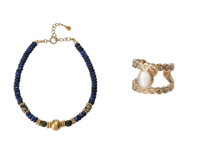 【by 164 PARIS/バイ サン スワサント キャトル パリ】のDOUBLE RANGS リング&BOULE LAPIS ブレスレット 【 アクセサリー、ジュエリー 人気通販 コーディネート通販】おすすめ！人気、トレンド、レディースファッションの通販   おすすめ人気トレンドファッション通販アイテム 人気、トレンドファッション・服の通販 founy(ファニー) ファッション Fashion レディースファッション WOMEN ジュエリー Jewelry ブレスレット Bracelets バングル Bangles 2024年 2024 2024-2025秋冬・A/W Aw/Autumn/Winter/Fw/Fall/2024-2025 A/W・秋冬 Aw・Autumn/Winter・Fw・Fall-Winter なめらか Smooth クラシック Classic サークル Circle モダン Modern モチーフ Motif エレガント 上品 Elegant アクセサリー Accessories ストーン Stone ブレスレット Bracelet |ID:crp329100000191086