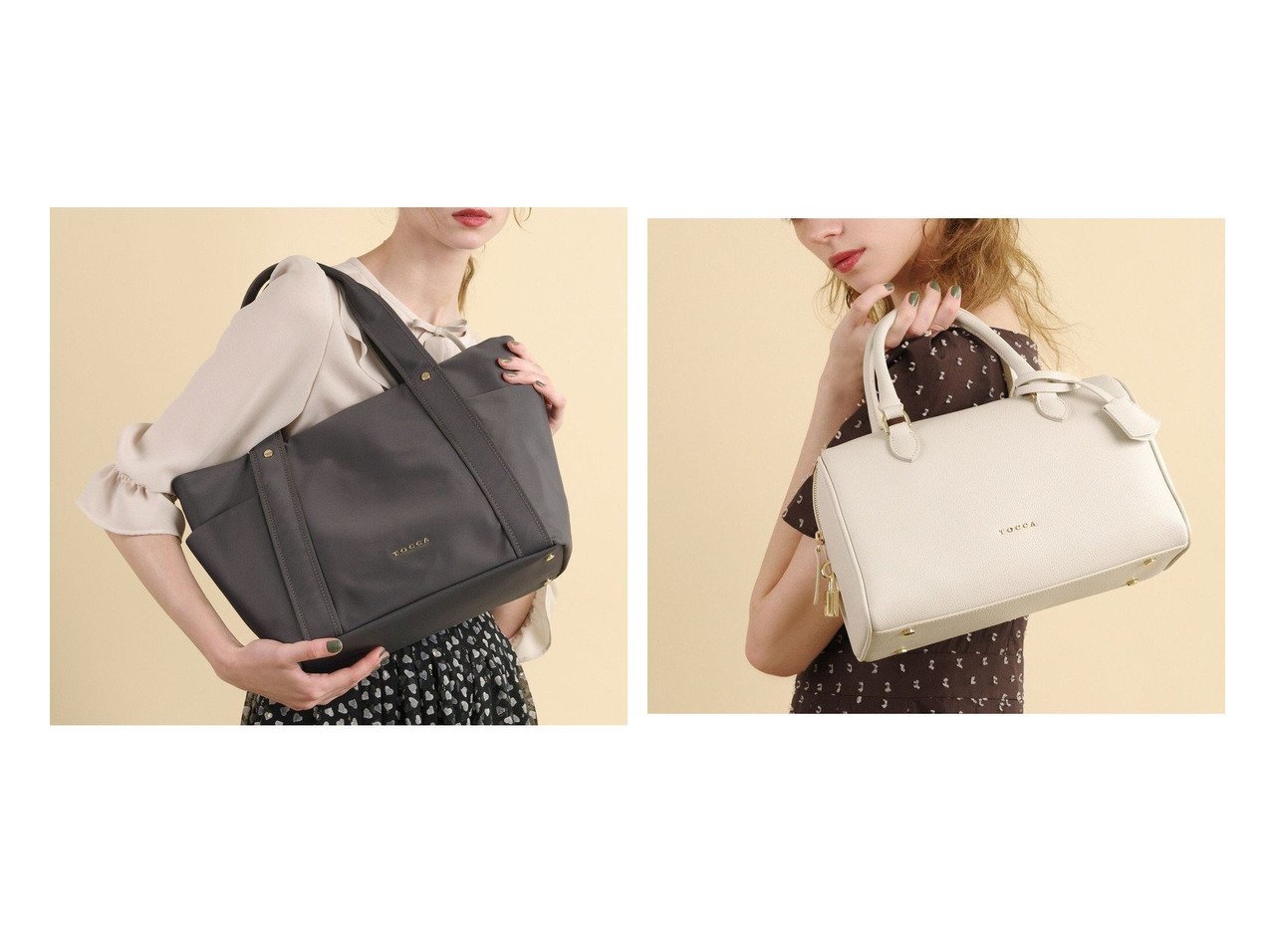 【TOCCA/トッカ】のT-ECLAIR LEATHERBAG ボストンバッグ&【A4サイズ対応】NEW AVENUE NYLONBAG ナイロンバッグ 【バッグ・鞄  人気通販 コーディネート通販】おすすめ！人気、トレンド、レディースファッションの通販   おすすめ人気トレンドファッション通販アイテム インテリア・キッズ・メンズ・レディースファッション・服の通販 founy(ファニー) 　ファッション　Fashion　レディースファッション　WOMEN　バッグ　Bag　シンプル　Simple　ジップ　Zip　財布　Wallet　ポケット　Pocket　メタル　Metal　冬　Winter　A/W・秋冬　Aw・Autumn/Winter・Fw・Fall-Winter　NEW・新作・新着・新入荷　New Arrivals　2024年　2024　ビジネス 仕事 通勤　Business　2024-2025秋冬・A/W　Aw/Autumn/Winter/Fw/Fall/2024-2025　グレー系　Gray　ブラック系　Black　ブルー系　Blue　イエロー系　Yellow　ベージュ系　Beige　|ID:crp329100000191314