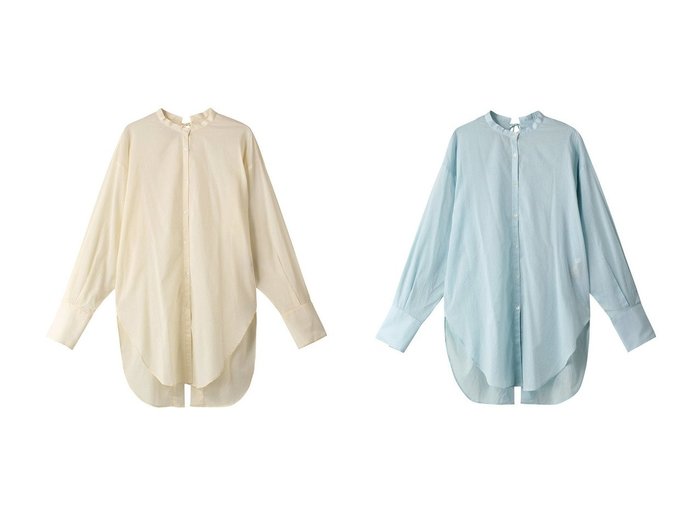 【PLAIN PEOPLE/プレインピープル】の【The fabric of Freedom】ローンブラウス 【トップス、カットソー 人気通販 コーディネート通販】おすすめ！人気、トレンド、レディースファッションの通販   おすすめ人気トレンドファッション通販アイテム 人気、トレンドファッション・服の通販 founy(ファニー) 　ファッション　Fashion　レディースファッション　WOMEN　トップス・カットソー　Tops/Tshirt　シャツ/ブラウス　Shirts/Blouses　2024年　2024　2024-2025秋冬・A/W　Aw/Autumn/Winter/Fw/Fall/2024-2025　A/W・秋冬　Aw・Autumn/Winter・Fw・Fall-Winter　シアー　Sheer　シンプル　Simple　スリーブ　Sleeve　リボン　Ribbon　ロング　Long　|ID:crp329100000191513