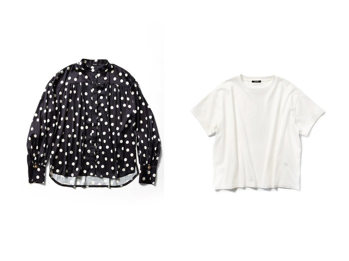 【aLORS/アロー】のT-shirt a manches courtes&Chemise Cocinelle 【トップス、カットソー 人気通販 コーディネート通販】おすすめ！人気、トレンド、レディースファッションの通販   おすすめ人気トレンドファッション通販アイテム インテリア・キッズ・メンズ・レディースファッション・服の通販 founy(ファニー) https://founy.com/ ファッション Fashion レディースファッション WOMEN トップス・カットソー Tops/Tshirt シャツ/ブラウス Shirts/Blouses ロング / Tシャツ T-Shirts カットソー Cut and Sewn 2024年 2024 2024-2025秋冬・A/W Aw/Autumn/Winter/Fw/Fall/2024-2025 A/W・秋冬 Aw・Autumn/Winter・Fw・Fall-Winter イタリア Italy カフス Cuffs ギャザー Gather スリーブ Sleeve ドット Dot ロング Long ショート Short |ID:crp329100000191518