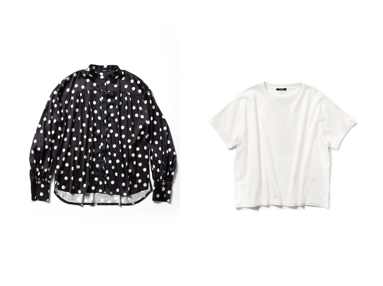 【aLORS/アロー】のT-shirt a manches courtes&Chemise Cocinelle 【トップス、カットソー 人気通販 コーディネート通販】おすすめ！人気、トレンド、レディースファッションの通販   おすすめ人気トレンドファッション通販アイテム インテリア・キッズ・メンズ・レディースファッション・服の通販 founy(ファニー) 　ファッション　Fashion　レディースファッション　WOMEN　トップス・カットソー　Tops/Tshirt　シャツ/ブラウス　Shirts/Blouses　ロング / Tシャツ　T-Shirts　カットソー　Cut and Sewn　2024年　2024　2024-2025秋冬・A/W　Aw/Autumn/Winter/Fw/Fall/2024-2025　A/W・秋冬　Aw・Autumn/Winter・Fw・Fall-Winter　イタリア　Italy　カフス　Cuffs　ギャザー　Gather　スリーブ　Sleeve　ドット　Dot　ロング　Long　ショート　Short　ブラック系　Black　ホワイト系　White　|ID:crp329100000191518