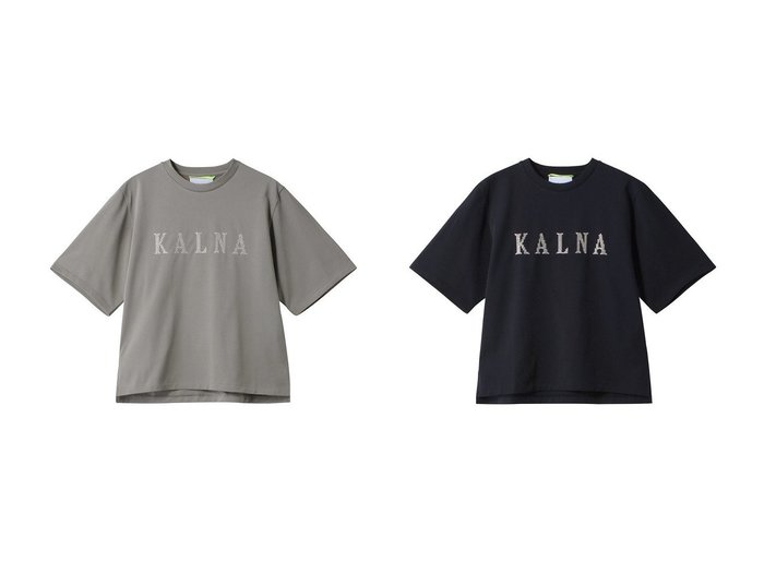 【KALNA/カルナ】のウルティマクロス 刺しゅうロゴTEE 【トップス、カットソー 人気通販 コーディネート通販】おすすめ！人気、トレンド、レディースファッションの通販   おすすめ人気トレンドファッション通販アイテム 人気、トレンドファッション・服の通販 founy(ファニー) 　ファッション　Fashion　レディースファッション　WOMEN　トップス・カットソー　Tops/Tshirt　シャツ/ブラウス　Shirts/Blouses　ロング / Tシャツ　T-Shirts　カットソー　Cut and Sewn　2024年　2024　2024-2025秋冬・A/W　Aw/Autumn/Winter/Fw/Fall/2024-2025　A/W・秋冬　Aw・Autumn/Winter・Fw・Fall-Winter　ショート　Short　スリーブ　Sleeve　|ID:crp329100000191564