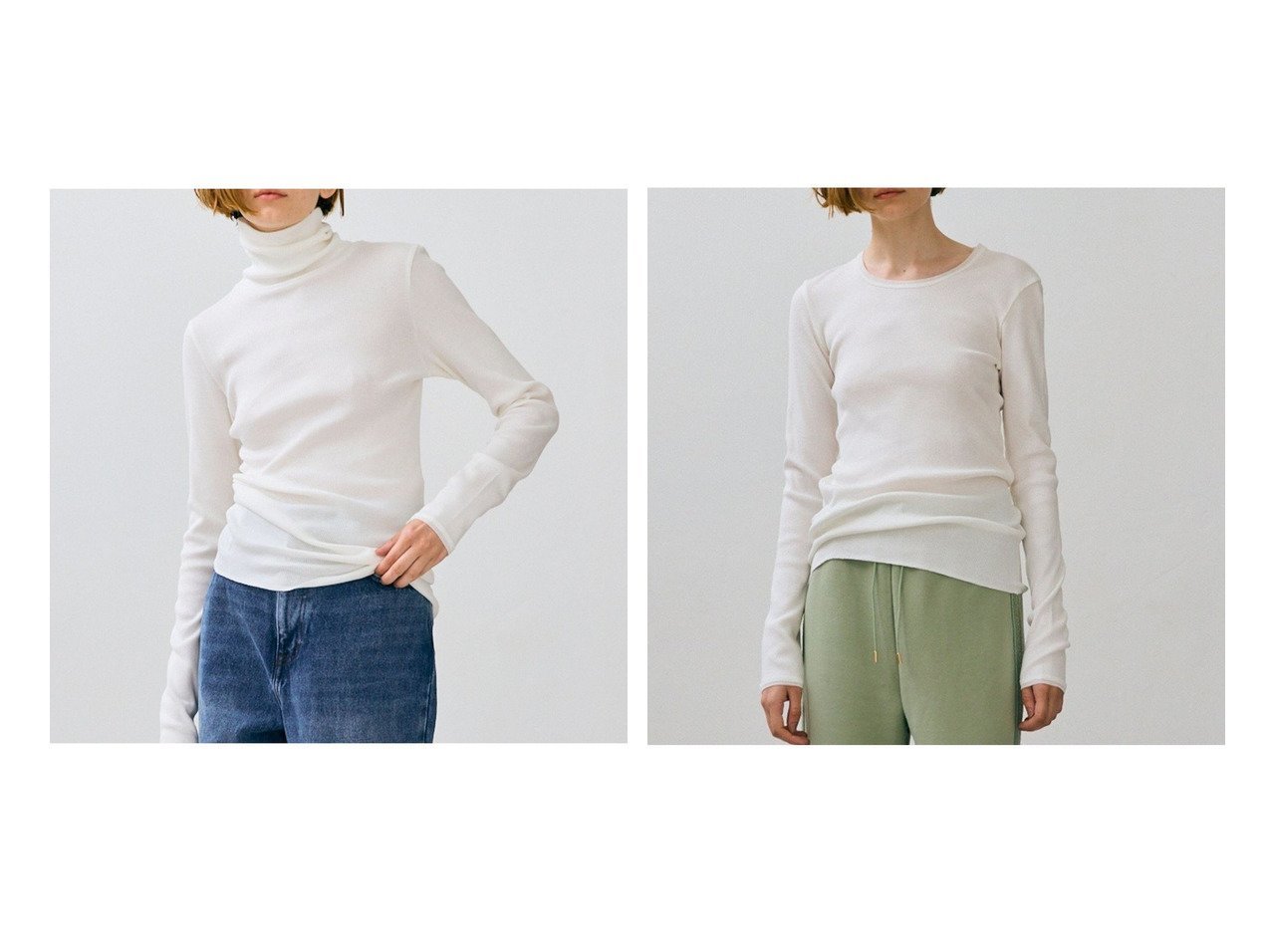 【BEIGE,/ベイジ,】の【WEB限定・洗える】 コットンシルクハイネックトップス&【WEB限定・洗える】 コットンシルクロングスリーブトップス 【トップス、カットソー 人気通販 コーディネート通販】おすすめ！人気、トレンド、レディースファッションの通販   おすすめ人気トレンドファッション通販アイテム インテリア・キッズ・メンズ・レディースファッション・服の通販 founy(ファニー) 　ファッション　Fashion　レディースファッション　WOMEN　トップス・カットソー　Tops/Tshirt　シャツ/ブラウス　Shirts/Blouses　ロング / Tシャツ　T-Shirts　カットソー　Cut and Sewn　NEW・新作・新着・新入荷　New Arrivals　A/W・秋冬　Aw・Autumn/Winter・Fw・Fall-Winter　S/S・春夏　Ss・Spring/Summer　カットソー　Cut And Sew　夏　Summer　洗える　Washable　ホワイト系　White　グリーン系　Green　|ID:crp329100000191620