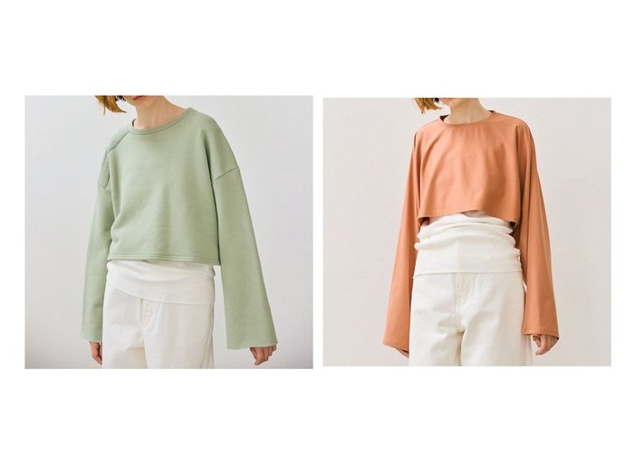 【BEIGE,/ベイジ,】の【WEB限定・洗える】 コットンスウェットクロップドトップス&【WEB限定・洗える】 コットンクロップドトップス 【トップス、カットソー 人気通販 コーディネート通販】おすすめ！人気、トレンド、レディースファッションの通販   おすすめ人気トレンドファッション通販アイテム 人気、トレンドファッション・服の通販 founy(ファニー) 　ファッション　Fashion　レディースファッション　WOMEN　トップス・カットソー　Tops/Tshirt　パーカ　Sweats　スウェット　Sweat　シャツ/ブラウス　Shirts/Blouses　ロング / Tシャツ　T-Shirts　カットソー　Cut and Sewn　NEW・新作・新着・新入荷　New Arrivals　A/W・秋冬　Aw・Autumn/Winter・Fw・Fall-Winter　S/S・春夏　Ss・Spring/Summer　スウェット　Sweat　夏　Summer　洗える　Washable　|ID:crp329100000191623