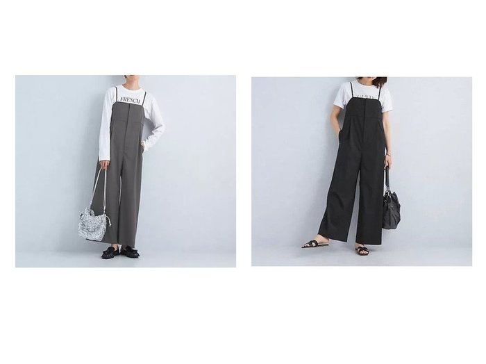 【green label relaxing / UNITED ARROWS/グリーンレーベル リラクシング / ユナイテッドアローズ】の[TALLあり]ベア オールインワン -ストレッチ- 【ワンピース、ドレス 人気通販 コーディネート通販】おすすめ！人気、トレンド、レディースファッションの通販   おすすめ人気トレンドファッション通販アイテム 人気、トレンドファッション・服の通販 founy(ファニー) 　ファッション　Fashion　レディースファッション　WOMEN　ワンピース　Dress　オールインワン ワンピース　All In One Dress　秋　Autumn/Fall　カーディガン　Cardigan　切替　Switching　ジップ　Zip　ジャケット　Jacket　ストレッチ　Stretch　フェミニン　Feminine　フロント　Front　マニッシュ　Mannish　リラックス　Relax　冬　Winter　おすすめ　Recommend　|ID:crp329100000191827