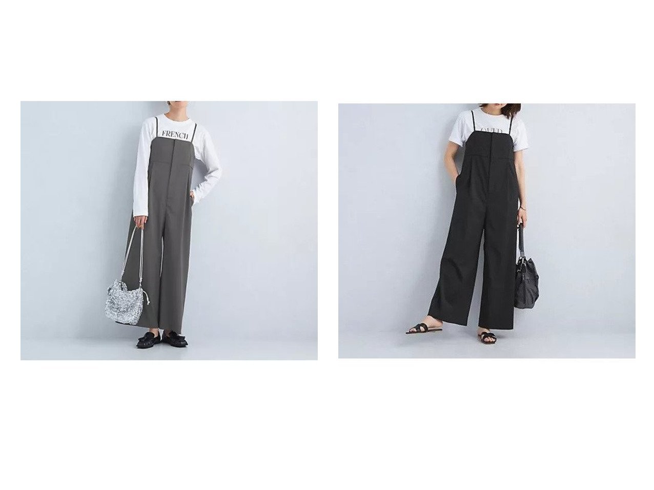 【green label relaxing / UNITED ARROWS/グリーンレーベル リラクシング / ユナイテッドアローズ】の[TALLあり]ベア オールインワン -ストレッチ- 【ワンピース、ドレス 人気通販 コーディネート通販】おすすめ！人気、トレンド、レディースファッションの通販   おすすめ人気トレンドファッション通販アイテム インテリア・キッズ・メンズ・レディースファッション・服の通販 founy(ファニー) 　ファッション　Fashion　レディースファッション　WOMEN　ワンピース　Dress　オールインワン ワンピース　All In One Dress　秋　Autumn/Fall　カーディガン　Cardigan　切替　Switching　ジップ　Zip　ジャケット　Jacket　ストレッチ　Stretch　フェミニン　Feminine　フロント　Front　マニッシュ　Mannish　リラックス　Relax　冬　Winter　おすすめ　Recommend　グレー系　Gray　ブラック系　Black　|ID:crp329100000191827