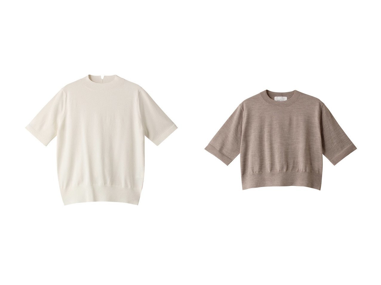 【BEIGE,/ベイジ,】のLAURA(ロラ)/半袖ニット&LA MONNAIE(ラモネ)/ショート丈ニット 【トップス、カットソー 人気通販 コーディネート通販】おすすめ！人気、トレンド、レディースファッションの通販   おすすめ人気トレンドファッション通販アイテム インテリア・キッズ・メンズ・レディースファッション・服の通販 founy(ファニー) 　ファッション　Fashion　レディースファッション　WOMEN　トップス・カットソー　Tops/Tshirt　ニット　Knit Tops　プルオーバー　Pullover　2024年　2024　2024-2025秋冬・A/W　Aw/Autumn/Winter/Fw/Fall/2024-2025　A/W・秋冬　Aw・Autumn/Winter・Fw・Fall-Winter　スリーブ　Sleeve　ロング　Long　ビジネス 仕事 通勤　Business　半袖　Short Sleeve　なめらか　Smooth　ショート　Short　スタイリッシュ　Stylish　トレンド　Trend　ボトム　Bottom　ワイド　Wide　今季　This Season　ブラック系　Black　グリーン系　Green　グレー系　Gray　|ID:crp329100000191838