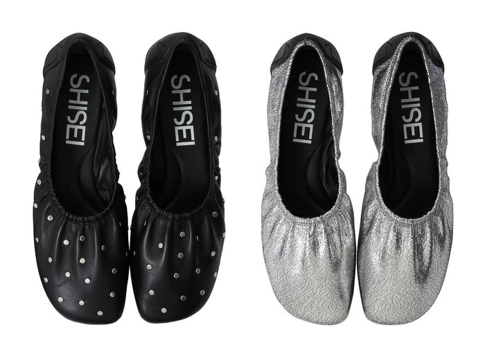 【SHISEI/シセイ】のSTUDS GATHER BALLET(レイン対応)&METALLIC GATHER BALLET(レイン対応) 【シューズ・靴 人気通販 コーディネート通販】おすすめ！人気、トレンド、レディースファッションの通販    おすすめ人気トレンドファッション通販アイテム 人気、トレンドファッション・服の通販 founy(ファニー) ファッション Fashion レディースファッション WOMEN 2024年 2024 2024-2025秋冬・A/W Aw/Autumn/Winter/Fw/Fall/2024-2025 A/W・秋冬 Aw・Autumn/Winter・Fw・Fall-Winter ギャザー Gather シューズ Shoes スクエア Square スタッズ Studs バレエ Ballet フラット Flat ラウンド Round レイン Rain |ID:crp329100000192022