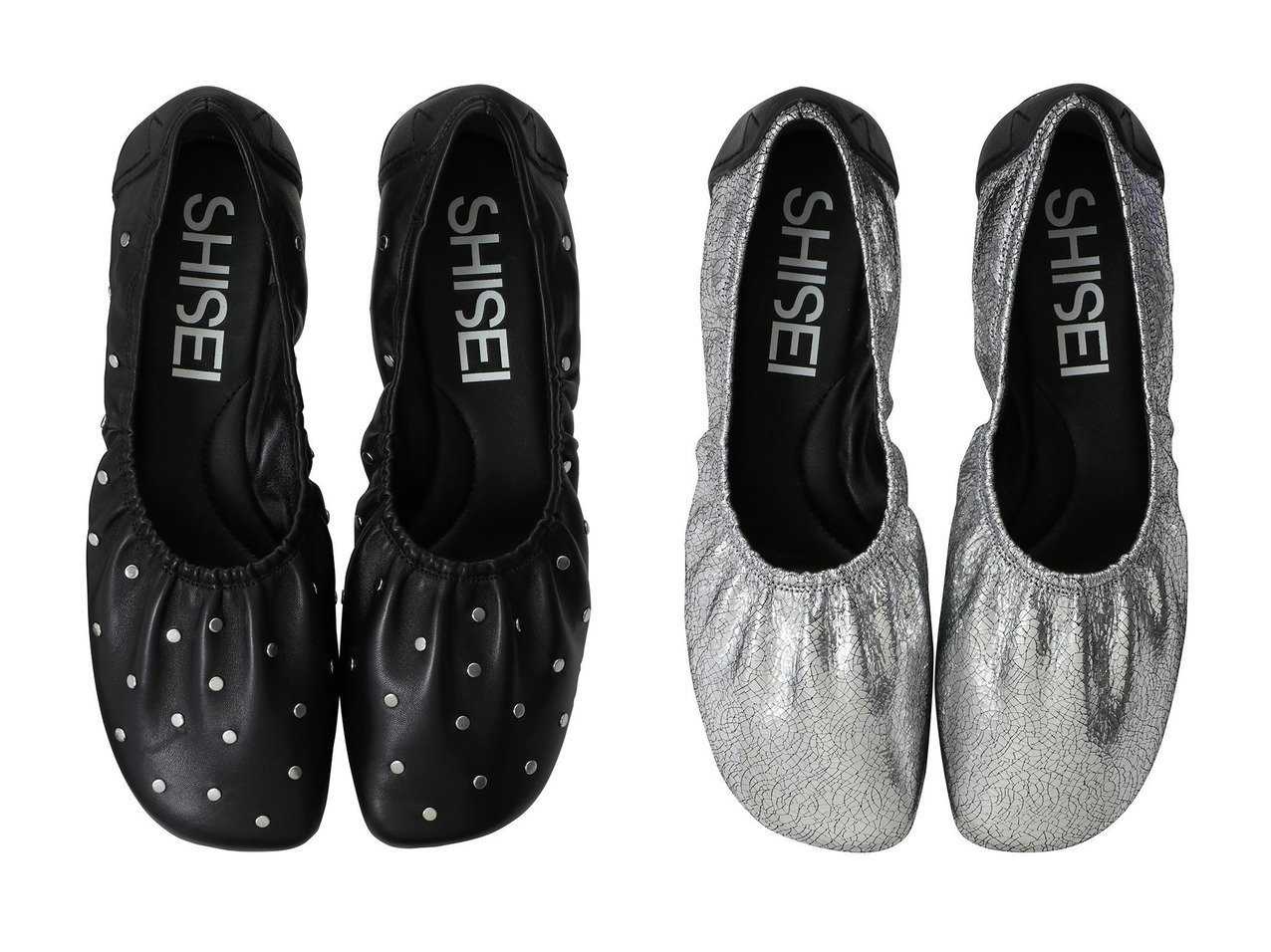 【SHISEI/シセイ】のSTUDS GATHER BALLET(レイン対応)&METALLIC GATHER BALLET(レイン対応) 【シューズ・靴 人気通販 コーディネート通販】おすすめ！人気、トレンド、レディースファッションの通販    おすすめ人気トレンドファッション通販アイテム インテリア・キッズ・メンズ・レディースファッション・服の通販 founy(ファニー) 　ファッション　Fashion　レディースファッション　WOMEN　2024年　2024　2024-2025秋冬・A/W　Aw/Autumn/Winter/Fw/Fall/2024-2025　A/W・秋冬　Aw・Autumn/Winter・Fw・Fall-Winter　ギャザー　Gather　シューズ　Shoes　スクエア　Square　スタッズ　Studs　バレエ　Ballet　フラット　Flat　ラウンド　Round　レイン　Rain　ブラック系　Black　ゴールド系　Gold　|ID:crp329100000192022