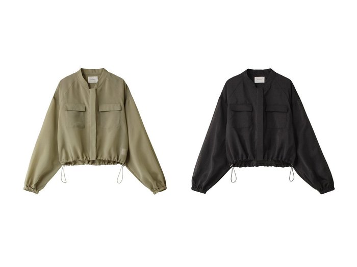 【MIDIUMISOLID/ミディウミソリッド】のsheer blouson ブルゾン 【アウター 人気通販 コーディネート通販】おすすめ！人気、トレンド、レディースファッションの通販    おすすめ人気トレンドファッション通販アイテム インテリア・キッズ・メンズ・レディースファッション・服の通販 founy(ファニー) https://founy.com/ ファッション Fashion レディースファッション WOMEN アウター Coat Outerwear ジャケット Jackets ブルゾン Blouson/Jackets クロップド Cropped シアー Sheer ジャケット Jacket スリーブ Sleeve ブルゾン Blouson ベーシック Basic NEW・新作・新着・新入荷 New Arrivals |ID:crp329100000192074