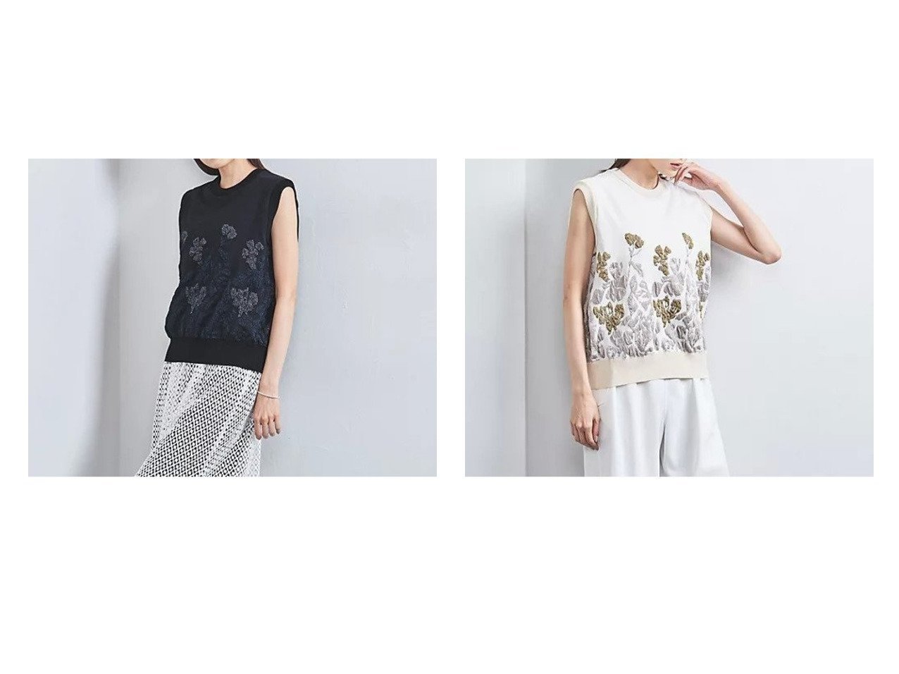 【UNITED ARROWS/ユナイテッドアローズ】の【別注】ラメ ニットベスト GOLD-united LOVE project 2024 【アウター 人気通販 コーディネート通販】おすすめ！人気、トレンド、レディースファッションの通販    おすすめ人気トレンドファッション通販アイテム インテリア・キッズ・メンズ・レディースファッション・服の通販 founy(ファニー) 　ファッション　Fashion　レディースファッション　WOMEN　アウター　Coat Outerwear　トップス・カットソー　Tops/Tshirt　ニット　Knit Tops　ベスト/ジレ　Gilets/Vests　エレガント 上品　Elegant　カットソー　Cut And Sew　カーゴパンツ　Cargo Pants　コレクション　Collection　ショート　Short　ジャカード　Jacquard　スペシャル　Special　デニム　Denim　ノースリーブ　No Sleeve　ベスト　Vest　別注　Special Order　ロング　Long　ブルー系　Blue　ホワイト系　White　|ID:crp329100000192097