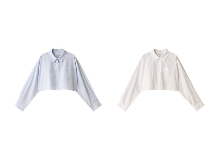 【MIDIUMISOLID/ミディウミソリッド】のcropped wide shirt シャツ 【トップス、カットソー 人気通販 コーディネート通販】おすすめ！人気、トレンド、レディースファッションの通販    おすすめ人気トレンドファッション通販アイテム 人気、トレンドファッション・服の通販 founy(ファニー) 　ファッション　Fashion　レディースファッション　WOMEN　トップス・カットソー　Tops/Tshirt　シャツ/ブラウス　Shirts/Blouses　2024年　2024　2024-2025秋冬・A/W　Aw/Autumn/Winter/Fw/Fall/2024-2025　A/W・秋冬　Aw・Autumn/Winter・Fw・Fall-Winter　おすすめ　Recommend　クロップド　Cropped　シンプル　Simple　スリーブ　Sleeve　トレンド　Trend　ロング　Long　|ID:crp329100000192127