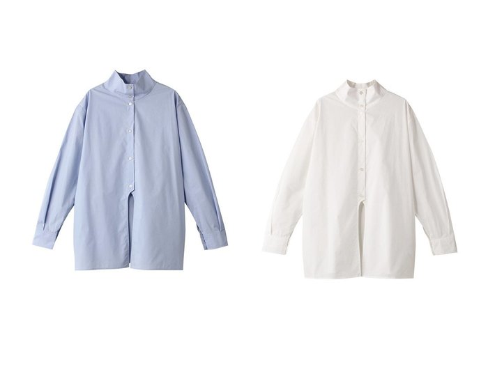 【MANOF/マノフ】のHIGH NECK 2WAY SHIRTS シャツ/ブラウス 【トップス、カットソー 人気通販 コーディネート通販】おすすめ！人気、トレンド、レディースファッションの通販    おすすめ人気トレンドファッション通販アイテム 人気、トレンドファッション・服の通販 founy(ファニー) 　ファッション　Fashion　レディースファッション　WOMEN　トップス・カットソー　Tops/Tshirt　シャツ/ブラウス　Shirts/Blouses　2024年　2024　2024-2025秋冬・A/W　Aw/Autumn/Winter/Fw/Fall/2024-2025　A/W・秋冬　Aw・Autumn/Winter・Fw・Fall-Winter　シンプル　Simple　スリーブ　Sleeve　パターン　Pattern　ロング　Long　|ID:crp329100000192160