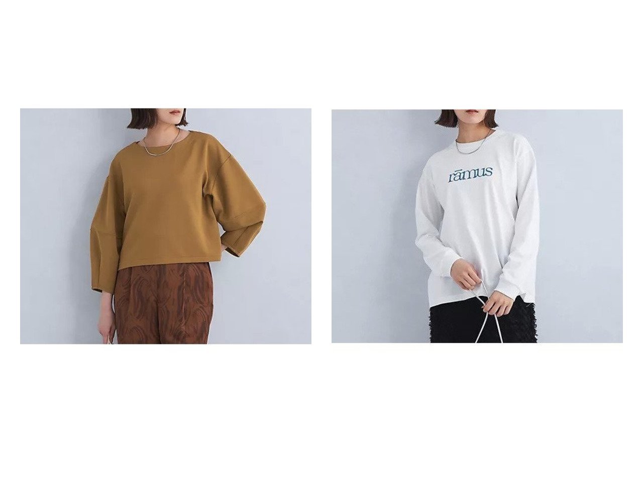 【green label relaxing / UNITED ARROWS/グリーンレーベル リラクシング / ユナイテッドアローズ】のロゴ ロングスリーブ Tシャツ&リップル フォルムスリーブ プルオーバー カットソー 【トップス、カットソー 人気通販 コーディネート通販】おすすめ！人気、トレンド、レディースファッションの通販    おすすめ人気トレンドファッション通販アイテム インテリア・キッズ・メンズ・レディースファッション・服の通販 founy(ファニー) 　ファッション　Fashion　レディースファッション　WOMEN　トップス・カットソー　Tops/Tshirt　プルオーバー　Pullover　カットソー　Cut and Sewn　シャツ/ブラウス　Shirts/Blouses　ロング / Tシャツ　T-Shirts　秋　Autumn/Fall　カットソー　Cut And Sew　切替　Switching　スリーブ　Sleeve　バランス　Balance　フォルム　Form　フレア　Flare　ボーダー　Border　おすすめ　Recommend　夏　Summer　インナー　Inner　カーディガン　Cardigan　ジャケット　Jacket　プリント　Print　ロング　Long　冬　Winter　ブラウン系　Brown　ホワイト系　White　ブラック系　Black　グレー系　Gray　|ID:crp329100000192196