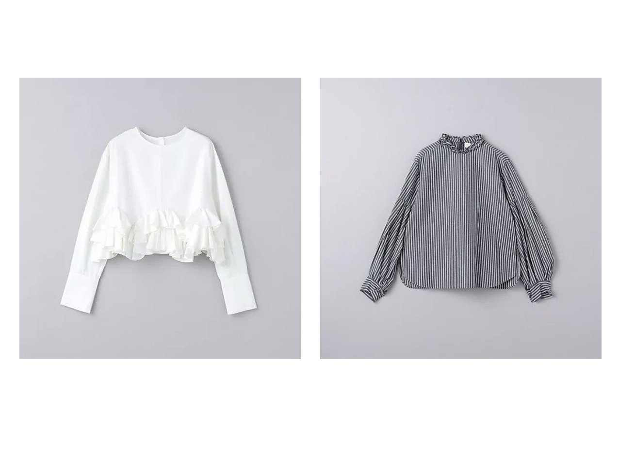 【UNITED ARROWS/ユナイテッドアローズ】のフリル ボリュームスリーブ ブラウス&ラッフル 2WAY ブラウス 【トップス、カットソー 人気通販 コーディネート通販】おすすめ！人気、トレンド、レディースファッションの通販    おすすめ人気トレンドファッション通販アイテム インテリア・キッズ・メンズ・レディースファッション・服の通販 founy(ファニー) 　ファッション　Fashion　レディースファッション　WOMEN　トップス・カットソー　Tops/Tshirt　シャツ/ブラウス　Shirts/Blouses　ボリュームスリーブ / フリル袖　Volume Sleeve　シンプル　Simple　デニム　Denim　バランス　Balance　ボトム　Bottom　モダン　Modern　ラッフル　Raffle　ワイド　Wide　ギャザー　Gather　サロペット　Overalls　スリーブ　Sleeve　タイプライター　Typewriter　フリル　Frills　ブラック系　Black　ホワイト系　White　|ID:crp329100000192204