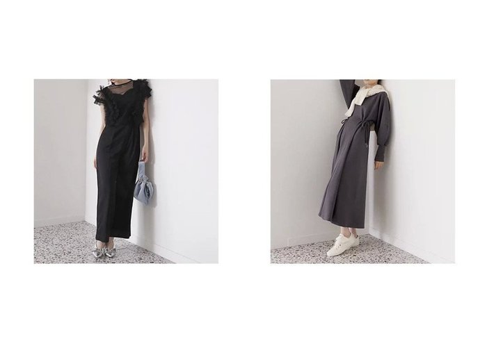 【VIS/ビス】のランタンスリーブウエストドロストカットソーワンピース&【VISDRESS】チュールフリルセットオールインワン【低身長向けサイズ有】 【ワンピース、ドレス 人気通販 コーディネート通販】おすすめ！人気、トレンド、レディースファッションの通販    おすすめ人気トレンドファッション通販アイテム 人気、トレンドファッション・服の通販 founy(ファニー) ファッション Fashion レディースファッション WOMEN ワンピース Dress ドレス Party Dresses オールインワン ワンピース All In One Dress 春 Spring 秋 Autumn/Fall サイドジップ Side Zip サロペット Overalls セパレート Separate ダウン Down チュール Tulle デコルテ Decolletage デニム Denim トレンド Trend ハンドバッグ Handbag フリル Frills ポケット Pocket 冬 Winter A/W・秋冬 Aw・Autumn/Winter・Fw・Fall-Winter おすすめ Recommend 夏 Summer 2024年 2024 2024-2025秋冬・A/W Aw/Autumn/Winter/Fw/Fall/2024-2025 |ID:crp329100000192240