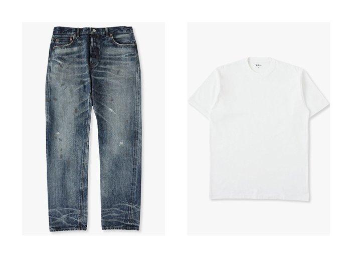 【Ron Herman / MEN/ロンハーマン】の【MEN】【Ron Herman DENIM】スリムストレートデニム&【MEN】【Ron Herman】オーガニックコットン クラシックTシャツ 【MEN 人気通販 コーディネート通販】おすすめ！人気、トレンド、メンズファッションの通販    おすすめ人気トレンドファッション通販アイテム 人気、トレンドファッション・服の通販 founy(ファニー) ファッション Fashion メンズファッション MEN ボトムス Bottoms/Men デニムパンツ Denim Pants トップス・カットソー Tops/Tshirt/Men シャツ Shirts 2024年 2024 2024-2025秋冬・A/W Aw/Autumn/Winter/Fw/Fall/2024-2025 A/W・秋冬 Aw・Autumn/Winter・Fw・Fall-Winter デニム Denim クラシック Classic ショート Short スリーブ Sleeve |ID:crp329100000192324