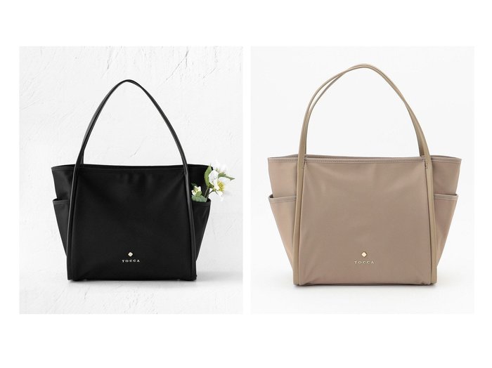 【TOCCA/トッカ】のTRIM LEATHER NYLONTOTE トートバッグ 【バッグ・鞄 人気通販 コーディネート通販】おすすめ！人気、トレンド、レディースファッションの通販    おすすめ人気トレンドファッション通販アイテム 人気、トレンドファッション・服の通販 founy(ファニー) ファッション Fashion レディースファッション WOMEN バッグ Bag 軽量 Lightweight シンプル Simple 財布 Wallet フラット Flat ポケット Pocket 冬 Winter A/W・秋冬 Aw・Autumn/Winter・Fw・Fall-Winter 2022年 2022 再入荷 Restock/Back In Stock/Re Arrival 2022-2023秋冬・A/W Aw/Autumn/Winter//Fw/Fall-Winter/2022-2023 ビジネス 仕事 通勤 Business |ID:crp329100000192410