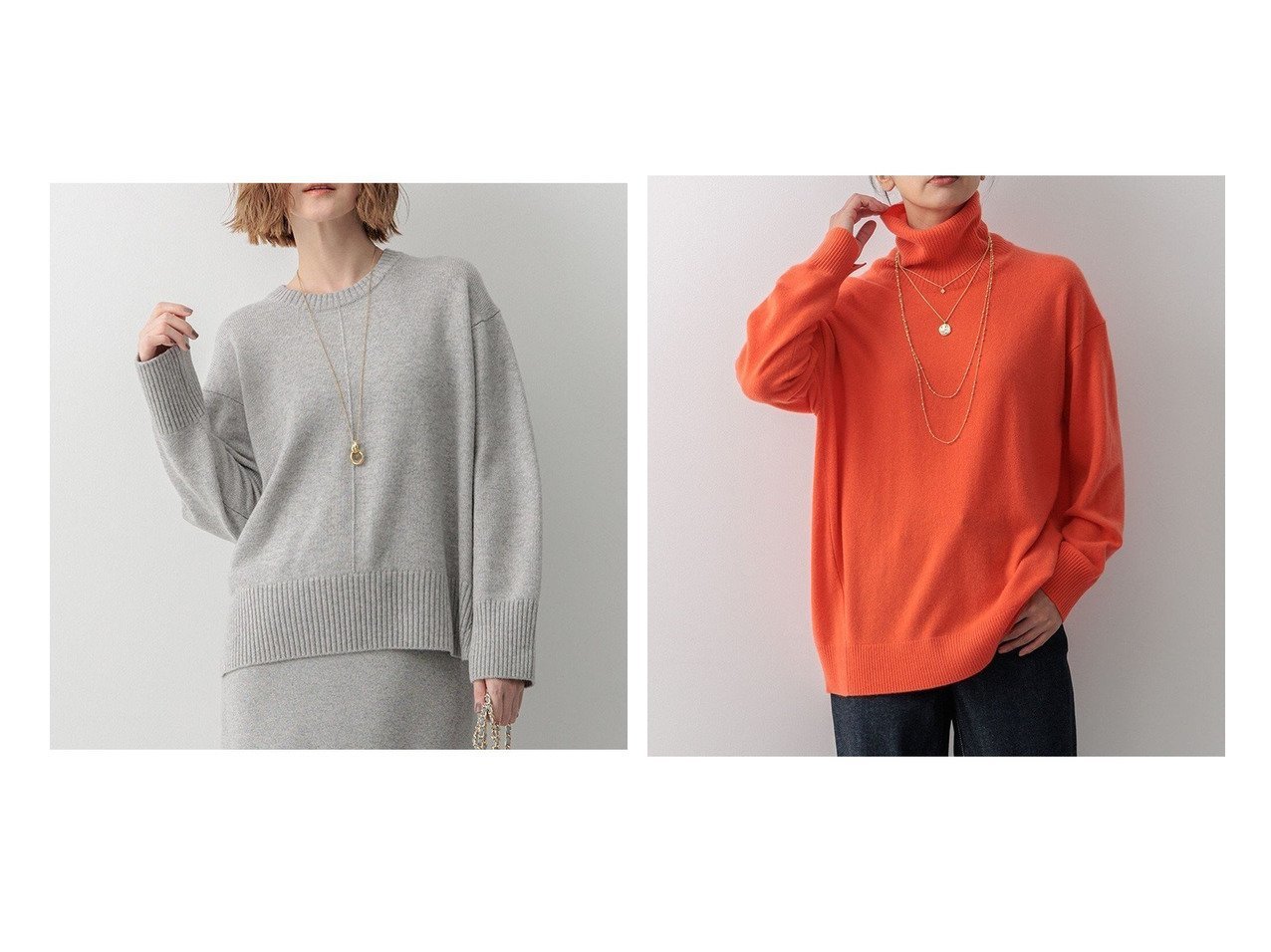 【NIJYUSANKU/23区】の【/洗える】カシミヤブレンド クルーネック ニット&【/洗える】ピュアカシミヤ タートルネック ニット 【トップス、カットソー 人気通販 コーディネート通販】おすすめ！人気、トレンド、レディースファッションの通販    おすすめ人気トレンドファッション通販アイテム インテリア・キッズ・メンズ・レディースファッション・服の通販 founy(ファニー) 　ファッション　Fashion　レディースファッション　WOMEN　トップス・カットソー　Tops/Tshirt　ニット　Knit Tops　タートルネック　Turtleneck　オレンジ　Orange　洗える　Washable　カシミヤ　Cashmere　セーター　Sweater　タートルネック　Turtleneck　ボーダー　Border　無地　Plain Color　A/W・秋冬　Aw・Autumn/Winter・Fw・Fall-Winter　冬　Winter　NEW・新作・新着・新入荷　New Arrivals　2024年　2024　エレガント 上品　Elegant　2024-2025秋冬・A/W　Aw/Autumn/Winter/Fw/Fall/2024-2025　グレー系　Gray　ブラック系　Black　ピンク系　Pink　ベージュ系　Beige　ブルー系　Blue　|ID:crp329100000192511