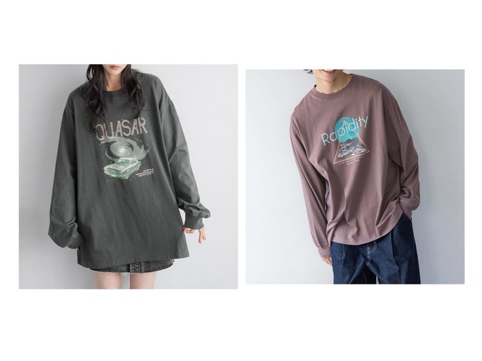 【LOWRYS FARM/ローリーズファーム】の【UNISEX】カコウバンドロンT 【プチプライス、格安、低価格 人気通販 コーディネート通販】おすすめ！人気、トレンド、レディースファッションの通販    おすすめ人気トレンドファッション通販アイテム 人気、トレンドファッション・服の通販 founy(ファニー) ファッション Fashion レディースファッション WOMEN トップス・カットソー Tops/Tshirt ロング / Tシャツ T-Shirts ユニセックス Unisex おすすめ Recommend インナー Inner スラックス Slacks デニム Denim トレンド Trend 人気 Popularity 秋 Autumn/Fall |ID:crp329100000192594