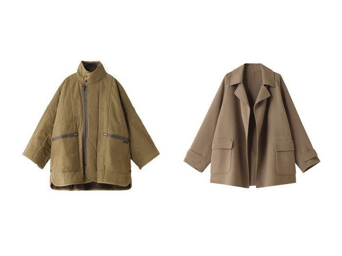 【YLEVE/イレーヴ】のラムウール ダブルクロス ビーバー ショートコート&【LAVENHAM × YLEVE】ポンチョ ジャケット 【アウター 人気通販 コーディネート通販】おすすめ！人気、トレンド、レディースファッションの通販    おすすめ人気トレンドファッション通販アイテム 人気、トレンドファッション・服の通販 founy(ファニー) 　ファッション　Fashion　レディースファッション　WOMEN　アウター　Coat Outerwear　ジャケット　Jackets　ポンチョ　Ponchos　コート　Coats　2024年　2024　2024-2025秋冬・A/W　Aw/Autumn/Winter/Fw/Fall/2024-2025　A/W・秋冬　Aw・Autumn/Winter・Fw・Fall-Winter　おすすめ　Recommend　キルティング　Quilting　ジャケット　Jacket　ドット　Dot　ボトム　Bottom　ポンチョ　Poncho　リラックス　Relax　ルーズ　Loose　ワイド　Wide　ショート　Short　ダブル　Double　バランス　Balance　ビッグ　Big　エレガント 上品　Elegant　|ID:crp329100000192604