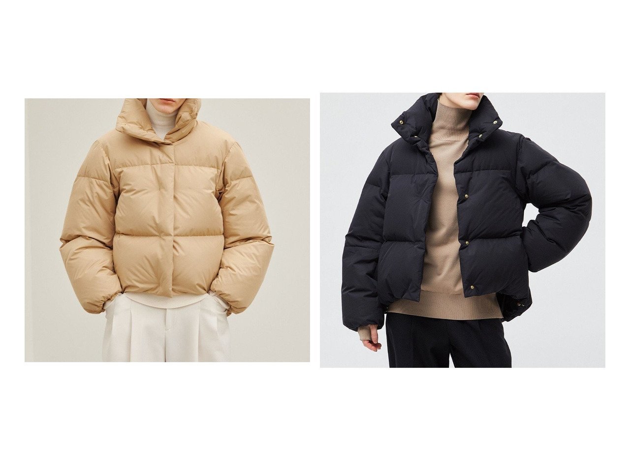 【BEIGE,/ベイジ,】のドロスト付きショートダウン 【アウター 人気通販 コーディネート通販】おすすめ！人気、トレンド、レディースファッションの通販    おすすめ人気トレンドファッション通販アイテム インテリア・キッズ・メンズ・レディースファッション・服の通販 founy(ファニー) 　ファッション　Fashion　レディースファッション　WOMEN　アウター　Coat Outerwear　コート　Coats　ジャケット　Jackets　インナー　Inner　軽量　Lightweight　ショート　Short　ジャケット　Jacket　タフタ　Taffeta　ダウン　Down　ドット　Dot　フェザー　Feather　フォルム　Form　ワイド　Wide　A/W・秋冬　Aw・Autumn/Winter・Fw・Fall-Winter　NEW・新作・新着・新入荷　New Arrivals　おすすめ　Recommend　ベージュ系　Beige　ブラック系　Black　|ID:crp329100000192665