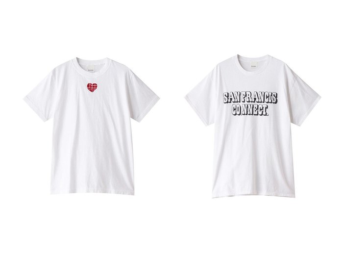 【ROSE BUD/ローズバッド】のSANFRANCISCO.NNECT. Tシャツ&ROSE HEART Tシャツ 【トップス、カットソー 人気通販 コーディネート通販】おすすめ！人気、トレンド、レディースファッションの通販    おすすめ人気トレンドファッション通販アイテム インテリア・キッズ・メンズ・レディースファッション・服の通販 founy(ファニー) https://founy.com/ ファッション Fashion レディースファッション WOMEN トップス・カットソー Tops/Tshirt シャツ/ブラウス Shirts/Blouses ロング / Tシャツ T-Shirts カットソー Cut and Sewn 2024年 2024 2024-2025秋冬・A/W Aw/Autumn/Winter/Fw/Fall/2024-2025 A/W・秋冬 Aw・Autumn/Winter・Fw・Fall-Winter ショート Short シンプル Simple スリーブ Sleeve プリント Print ワンポイント One Point 半袖 Short Sleeve ビーチ Beach モノトーン Monotone 別注 Special Order |ID:crp329100000192716