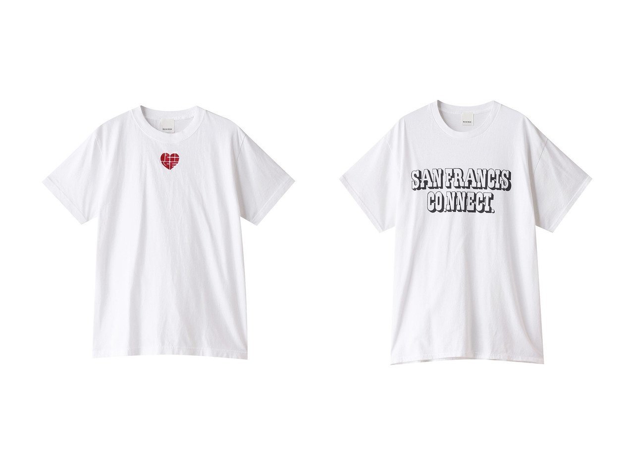 【ROSE BUD/ローズバッド】のSANFRANCISCO.NNECT. Tシャツ&ROSE HEART Tシャツ 【トップス、カットソー 人気通販 コーディネート通販】おすすめ！人気、トレンド、レディースファッションの通販    おすすめ人気トレンドファッション通販アイテム インテリア・キッズ・メンズ・レディースファッション・服の通販 founy(ファニー) 　ファッション　Fashion　レディースファッション　WOMEN　トップス・カットソー　Tops/Tshirt　シャツ/ブラウス　Shirts/Blouses　ロング / Tシャツ　T-Shirts　カットソー　Cut and Sewn　2024年　2024　2024-2025秋冬・A/W　Aw/Autumn/Winter/Fw/Fall/2024-2025　A/W・秋冬　Aw・Autumn/Winter・Fw・Fall-Winter　ショート　Short　シンプル　Simple　スリーブ　Sleeve　プリント　Print　ワンポイント　One Point　半袖　Short Sleeve　ビーチ　Beach　モノトーン　Monotone　別注　Special Order　ホワイト系　White　|ID:crp329100000192716